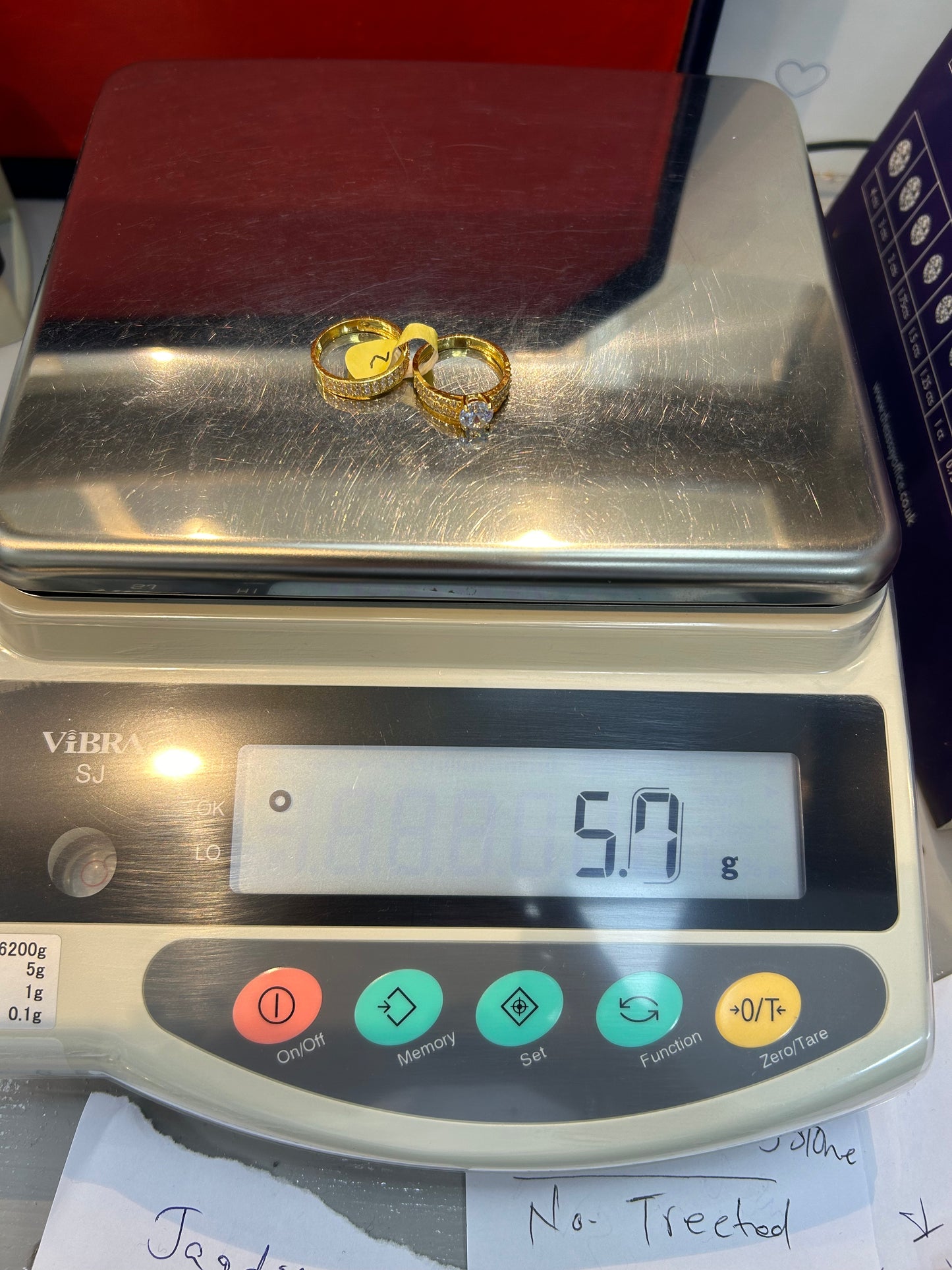 22ct Gold Double Set Ring 5.7 grams Hallmarked Size N