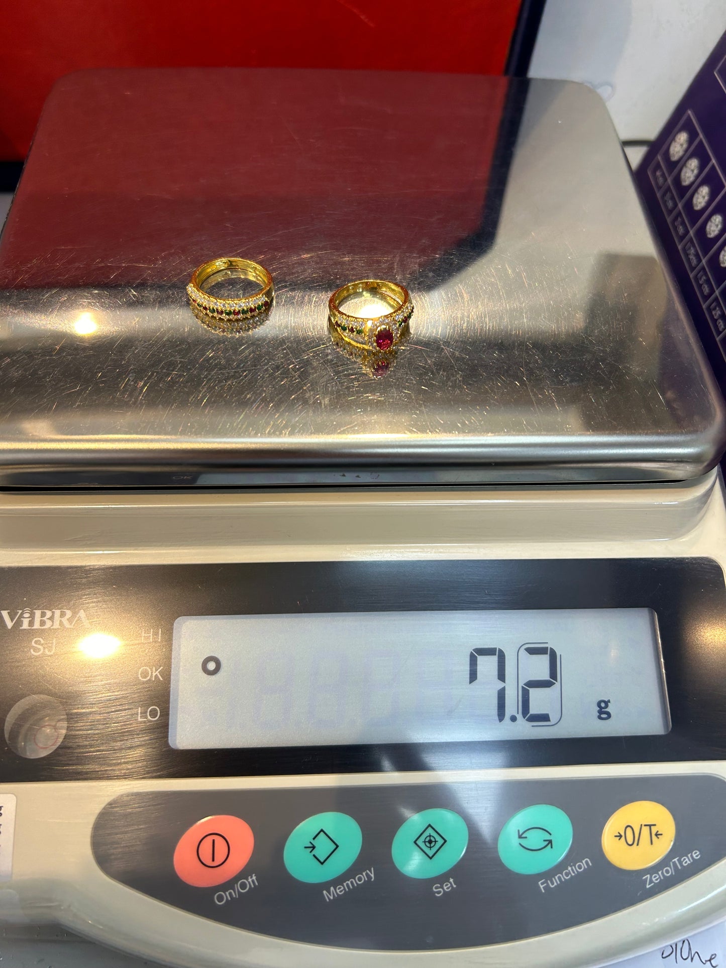 22ct Gold Double Set Ring 7.2 grams Hallmarked Size L