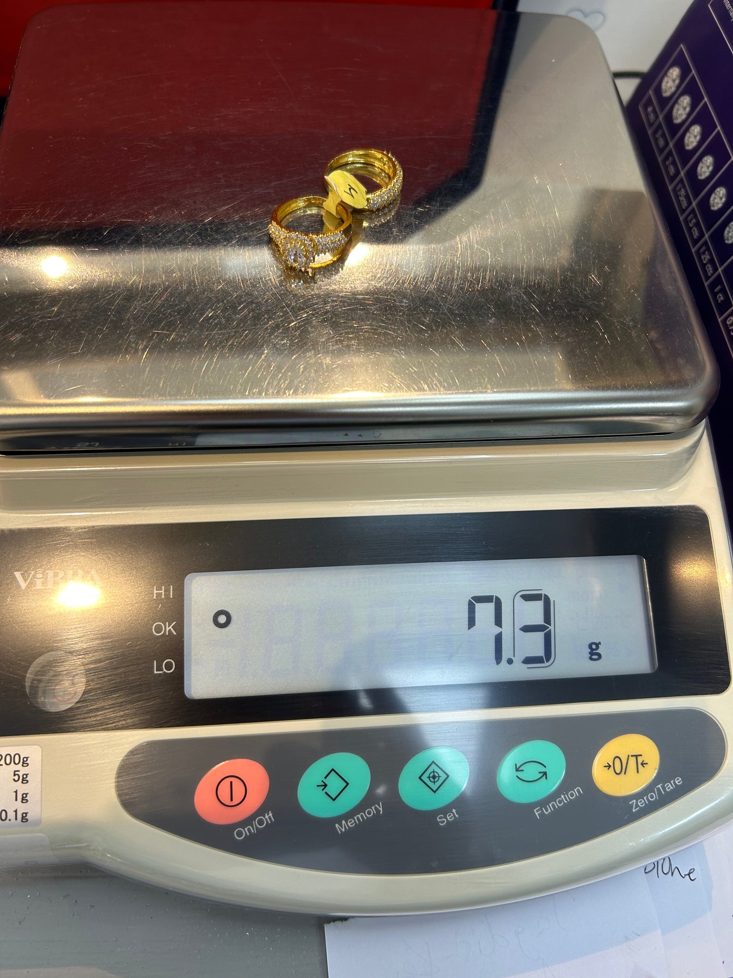 22ct Gold Double Set Ring 7.3 grams Hallmarked Size M