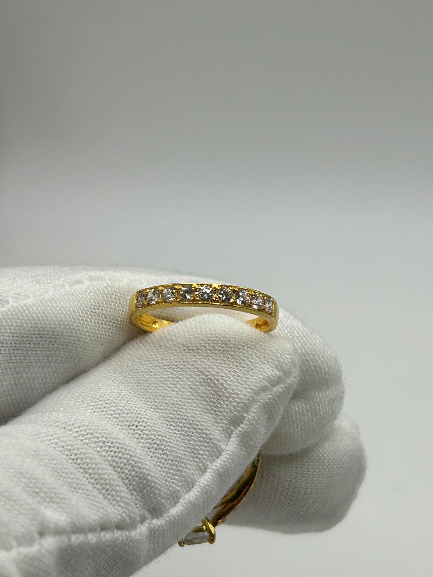 22ct Gold Double Set Ring 5.2 grams Hallmarked Size M