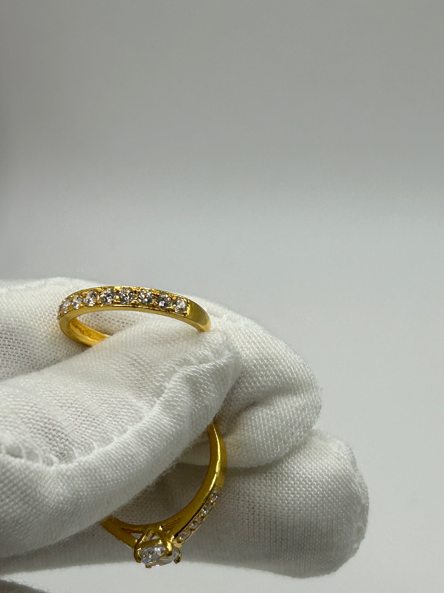 22ct Gold Double Set Ring 5.2 grams Hallmarked Size M