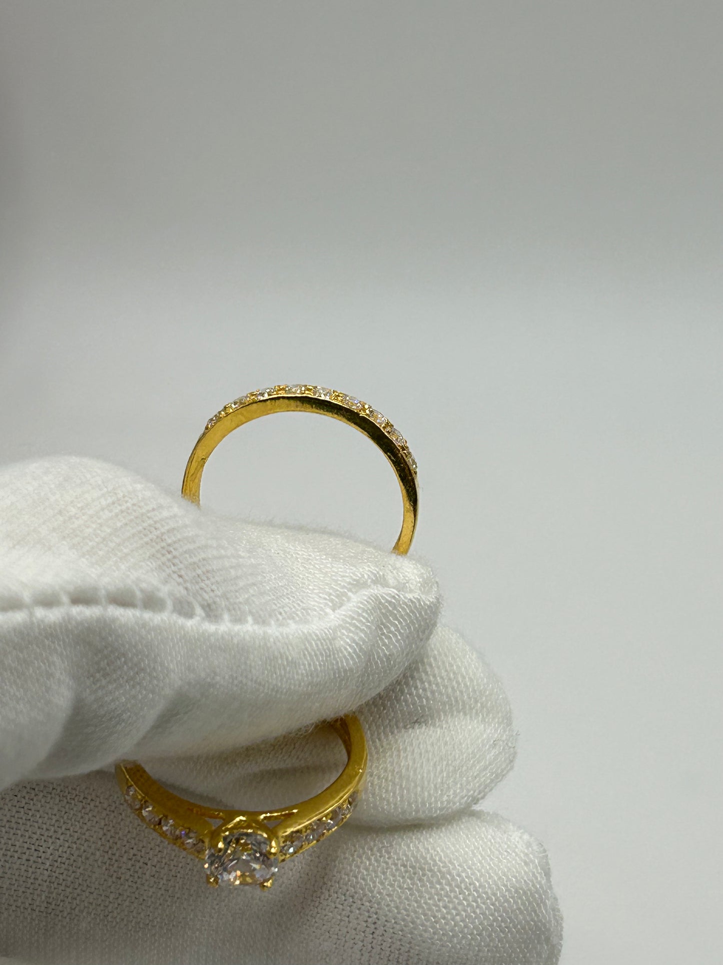 22ct Gold Double Set Ring 5.2 grams Hallmarked Size M