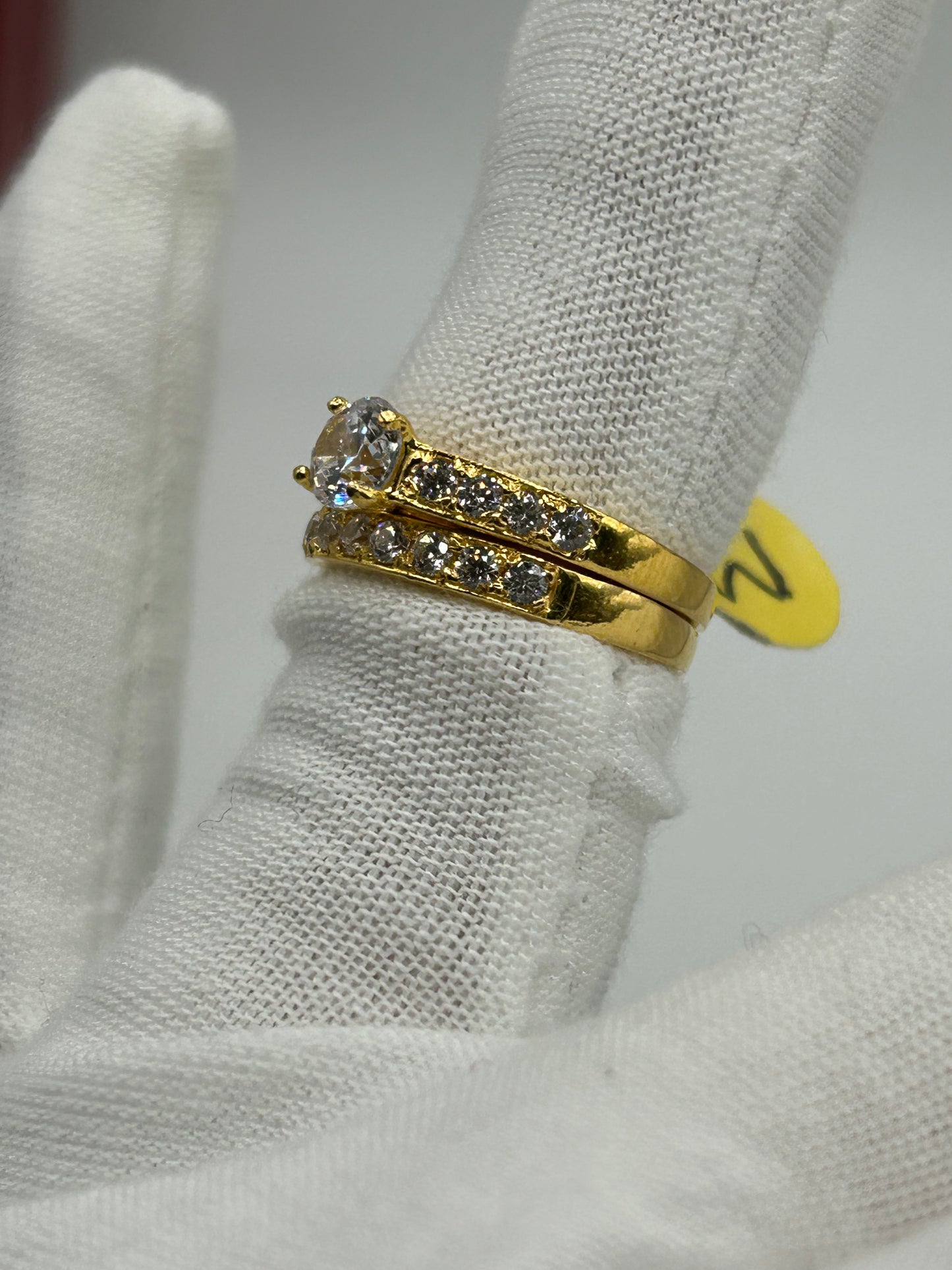 22ct Gold Double Set Ring 5.2 grams Hallmarked Size M