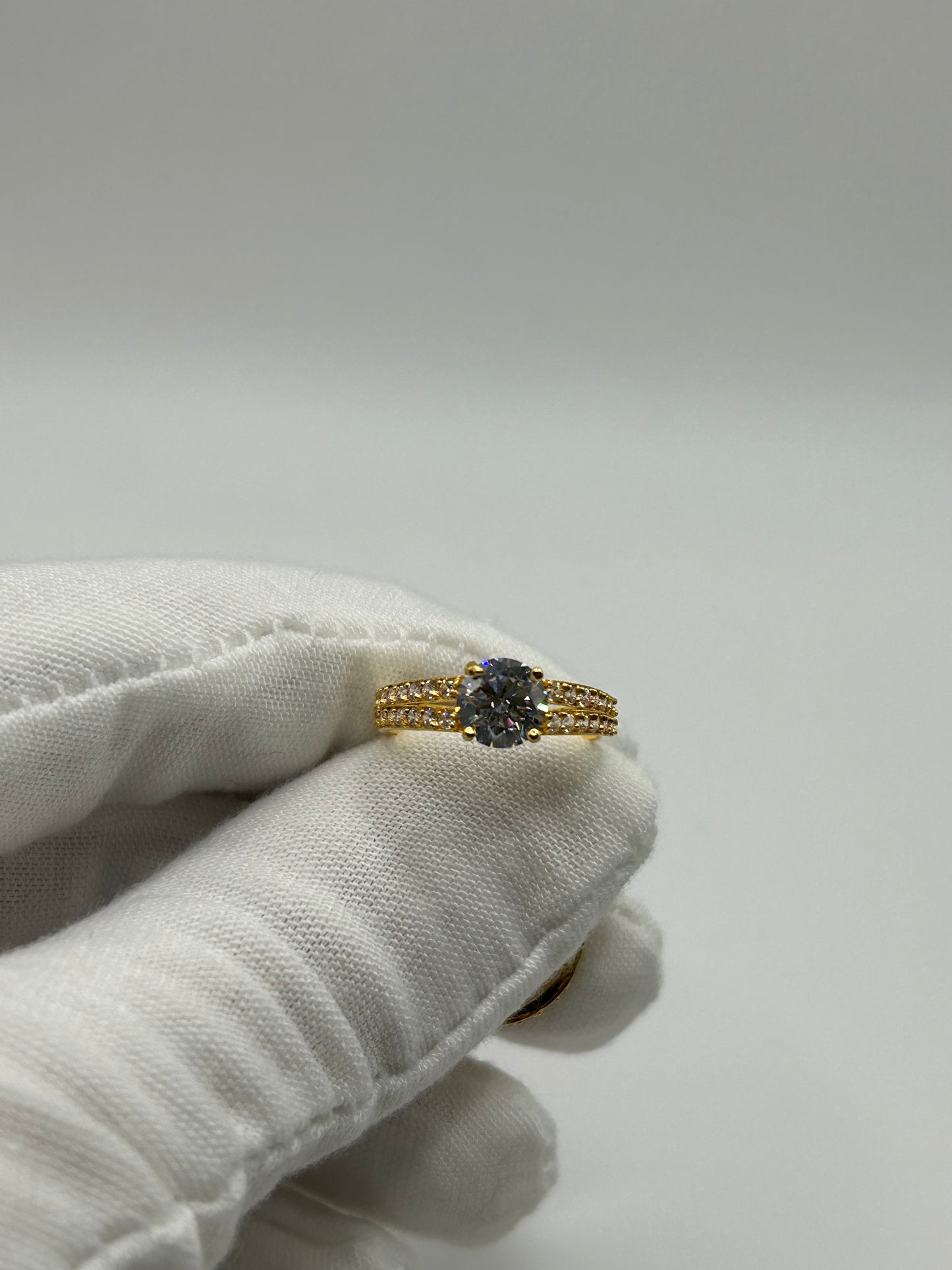 22ct Gold Double Set Ring 5.3 grams Hallmarked Size L