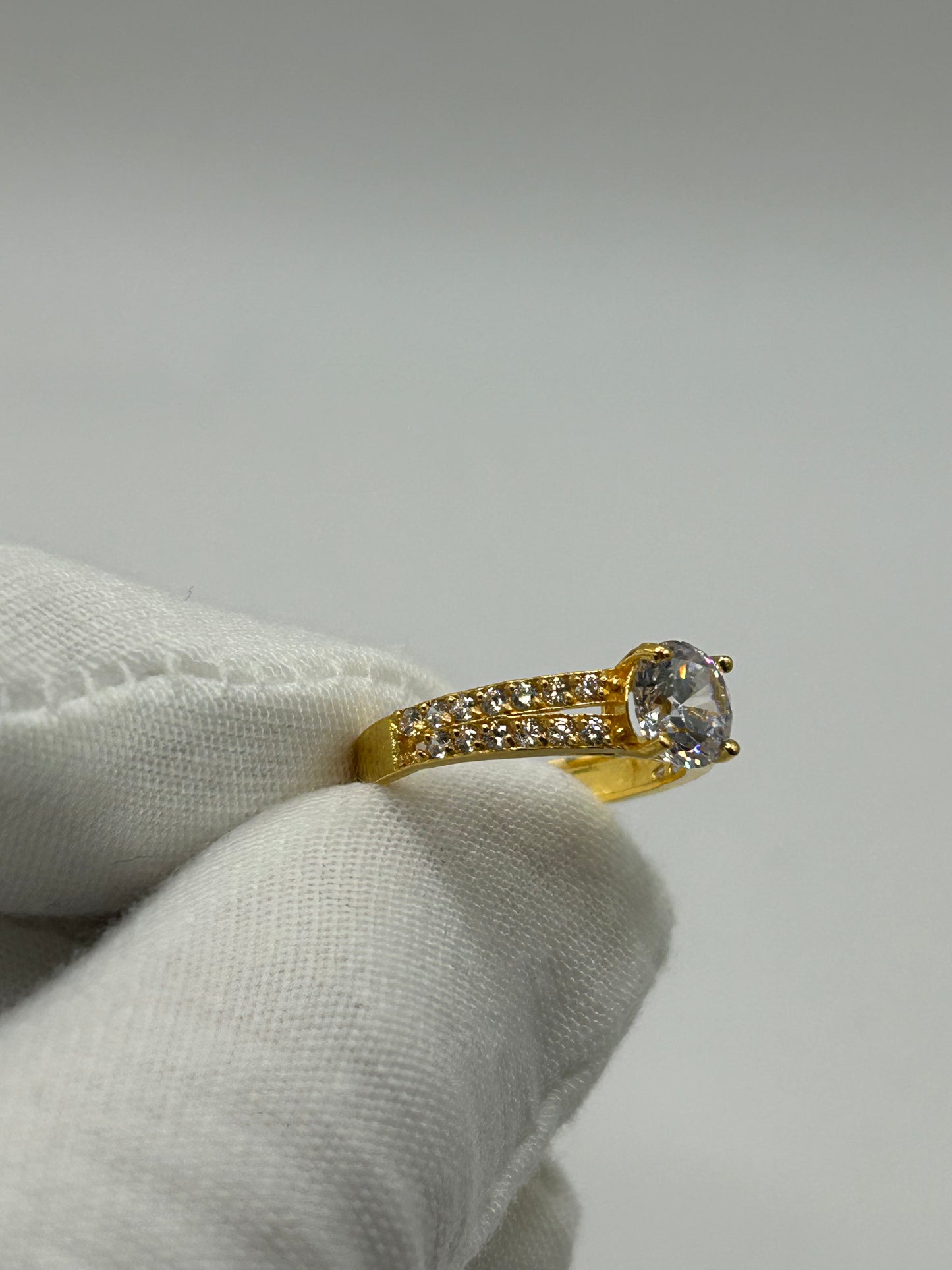 22ct Gold Double Set Ring 5.3 grams Hallmarked Size L