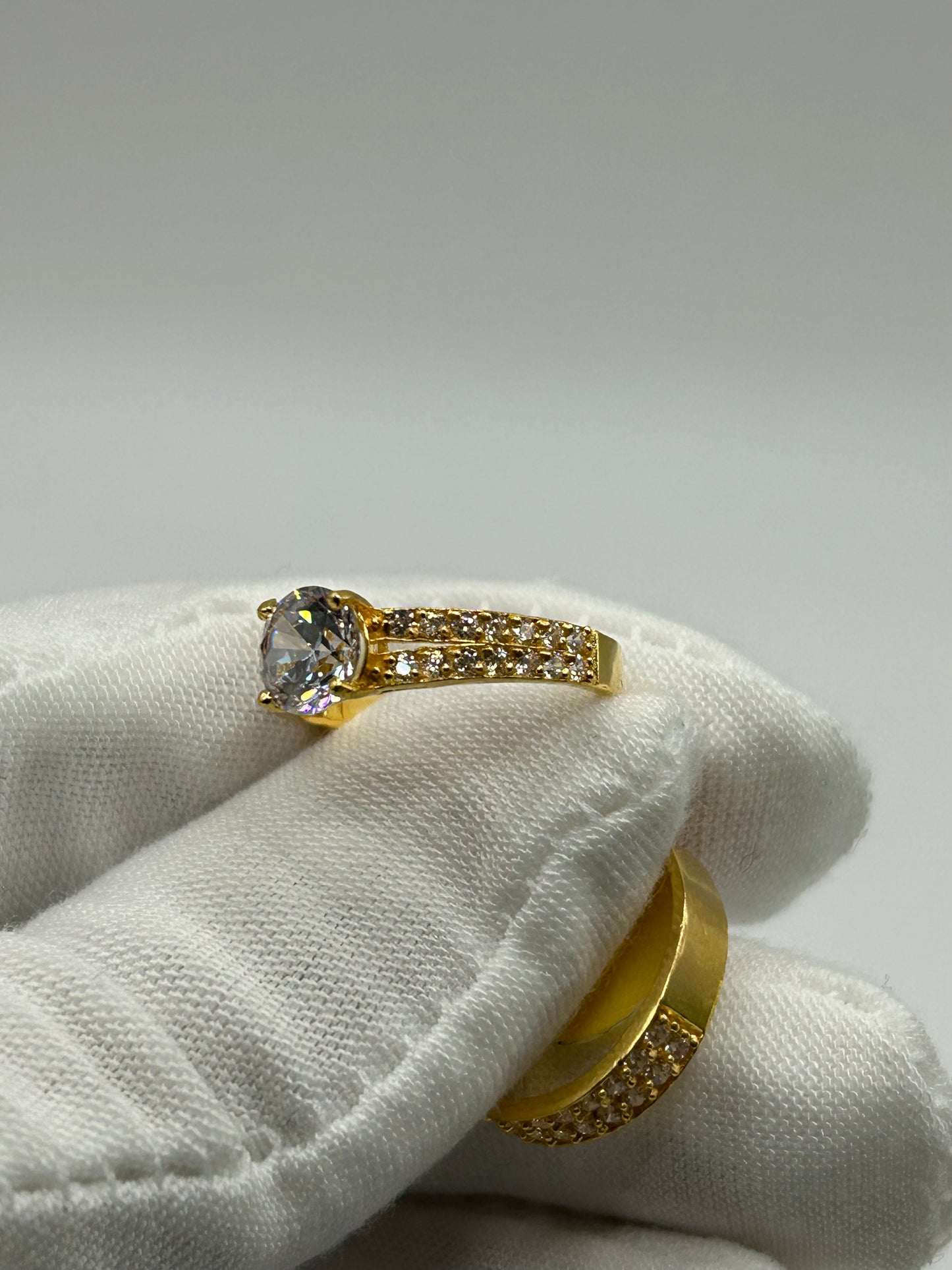 22ct Gold Double Set Ring 5.3 grams Hallmarked Size L