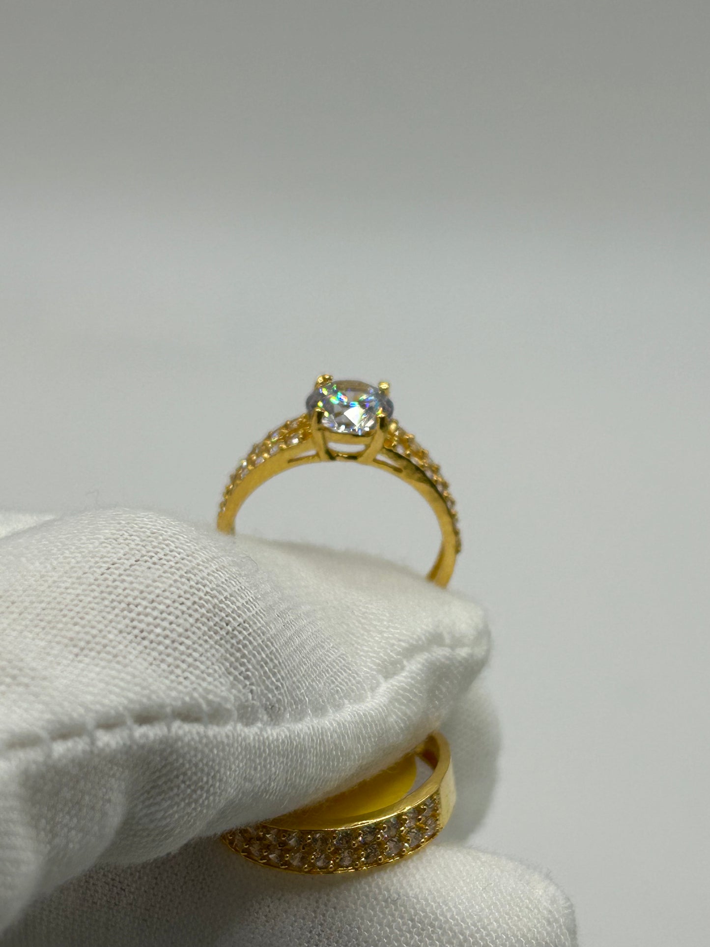 22ct Gold Double Set Ring 5.3 grams Hallmarked Size L