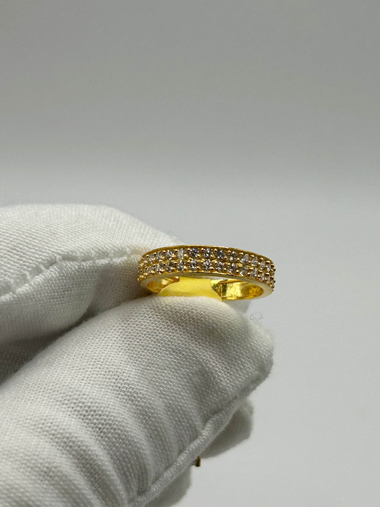 22ct Gold Double Set Ring 5.3 grams Hallmarked Size L