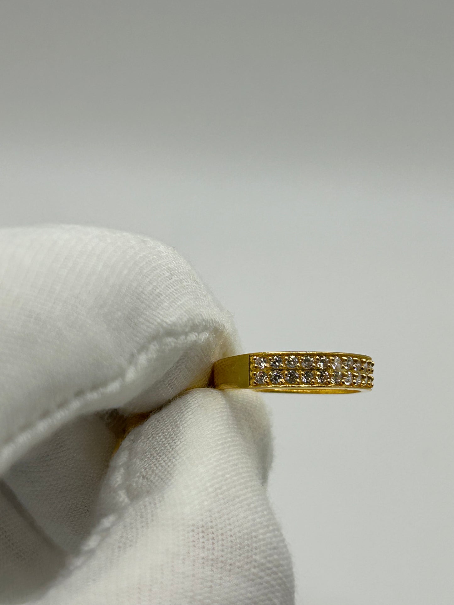 22ct Gold Double Set Ring 5.3 grams Hallmarked Size L