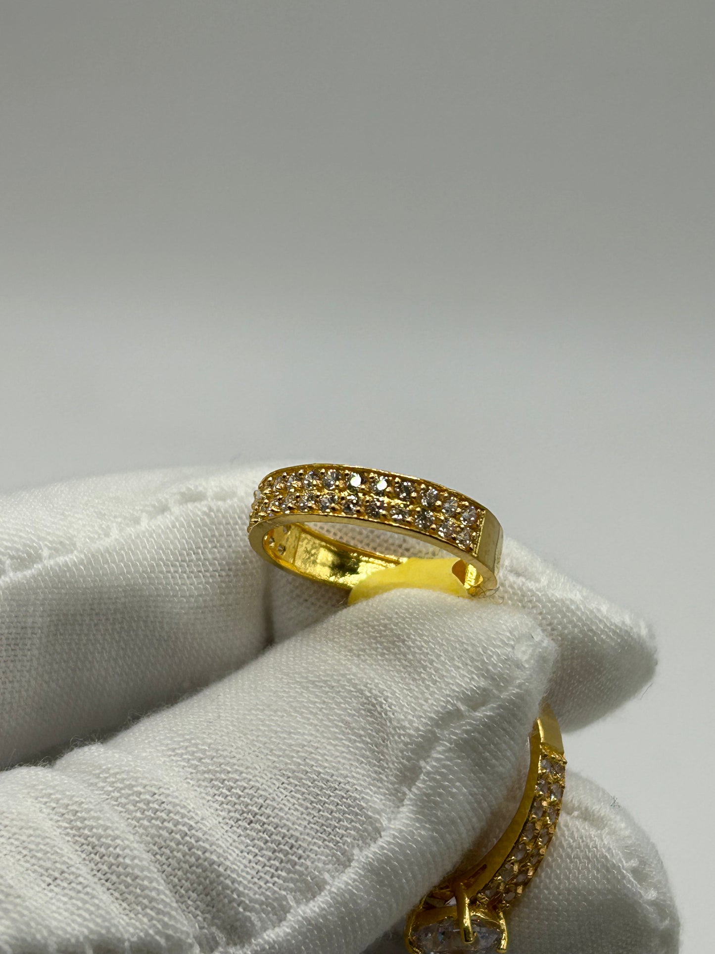 22ct Gold Double Set Ring 5.3 grams Hallmarked Size L
