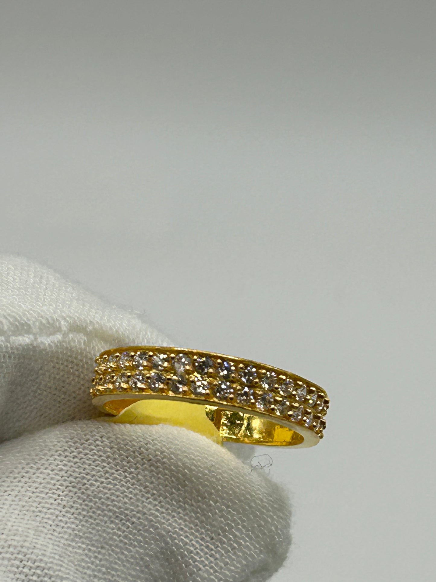 22ct Gold Double Set Ring 5.3 grams Hallmarked Size L