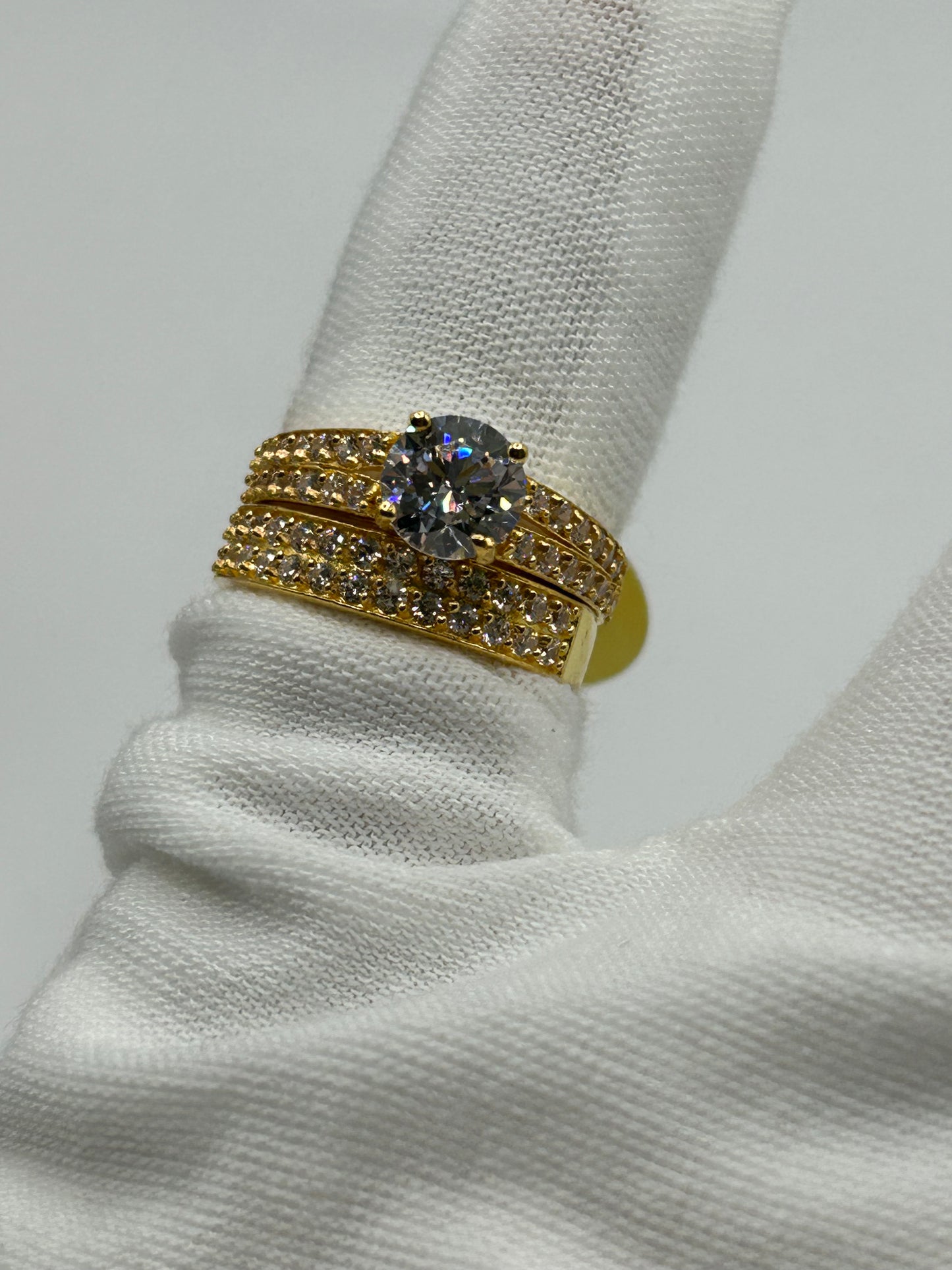 22ct Gold Double Set Ring 5.3 grams Hallmarked Size L