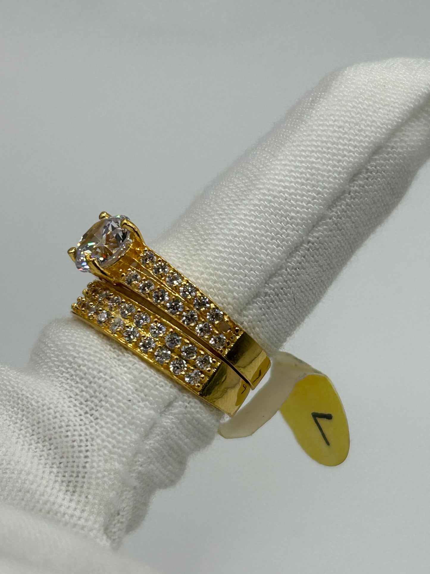 22ct Gold Double Set Ring 5.3 grams Hallmarked Size L