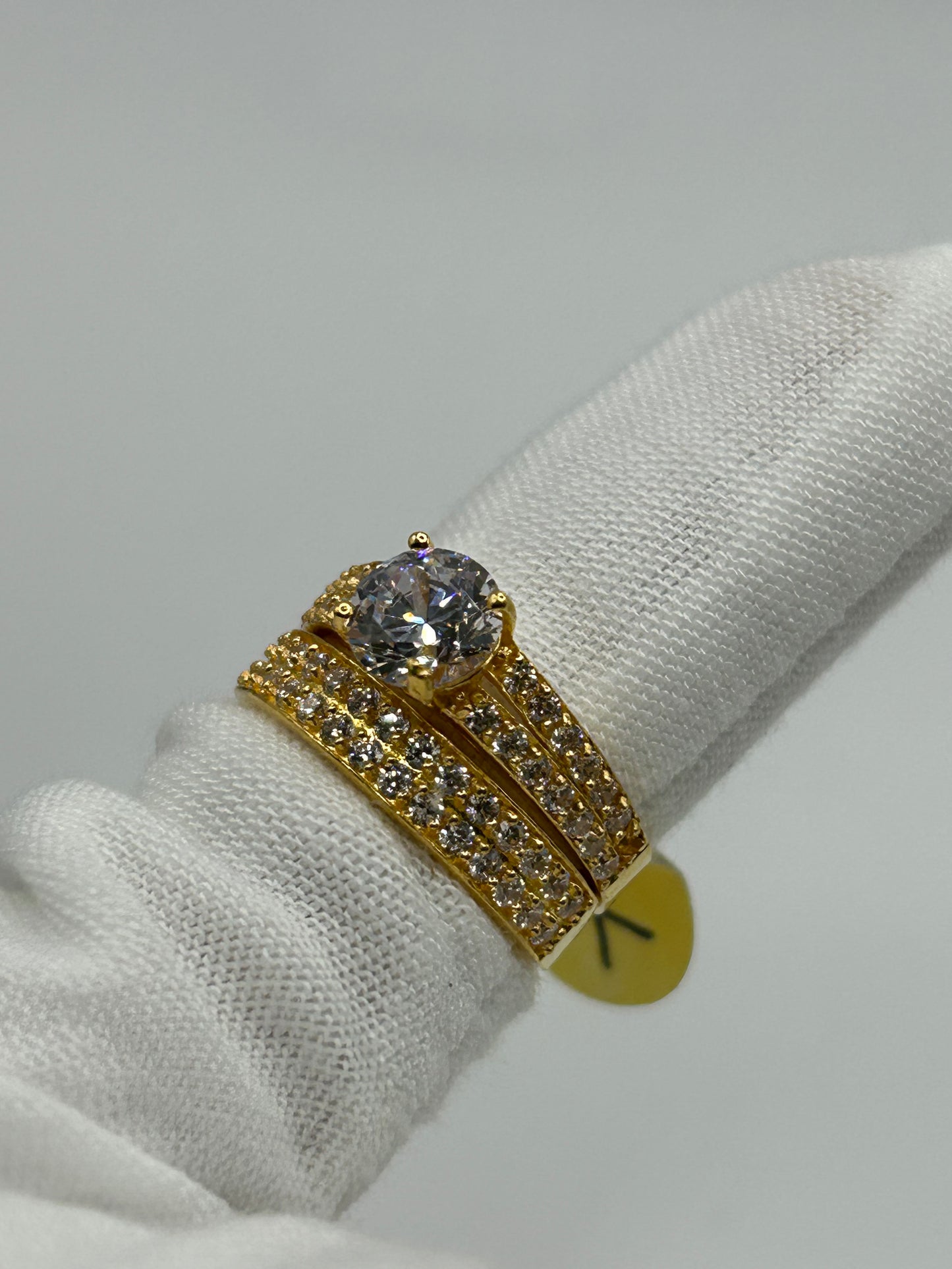 22ct Gold Double Set Ring 5.3 grams Hallmarked Size L