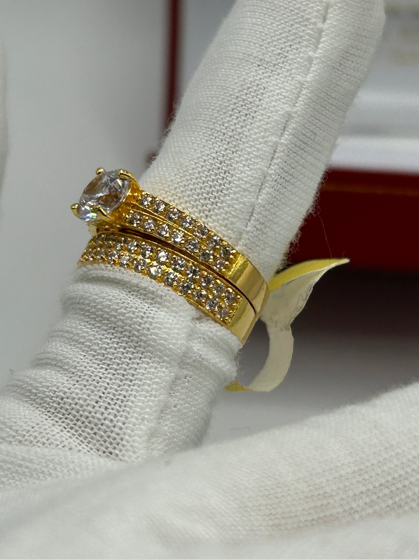 22ct Gold Double Set Ring 5.7 grams Hallmarked Size N