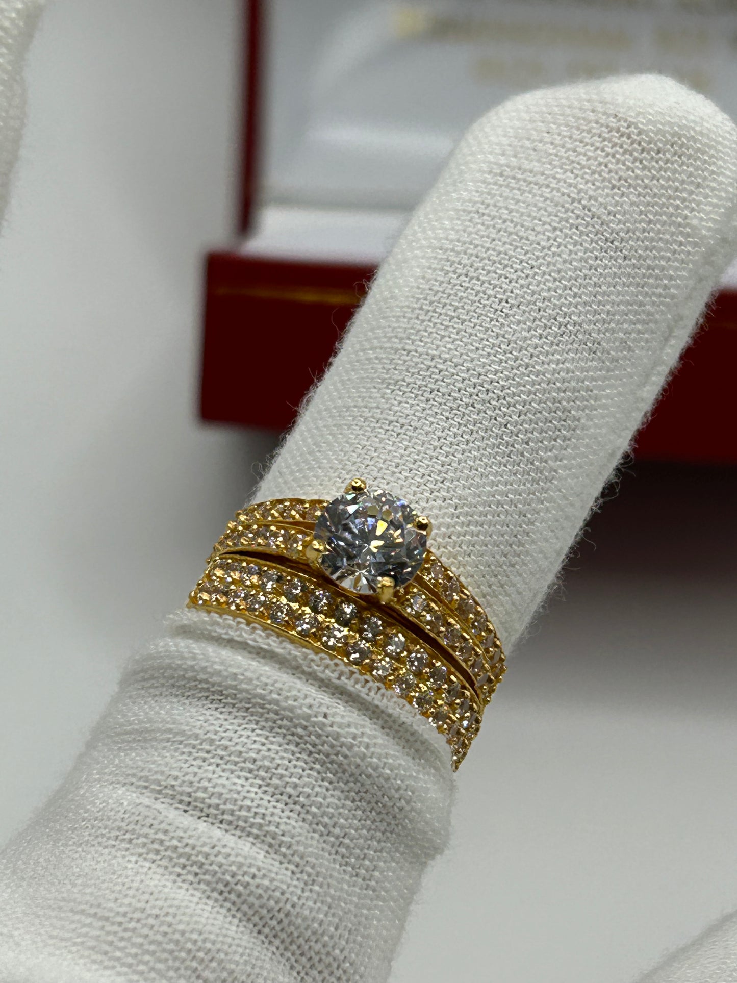 22ct Gold Double Set Ring 5.7 grams Hallmarked Size N