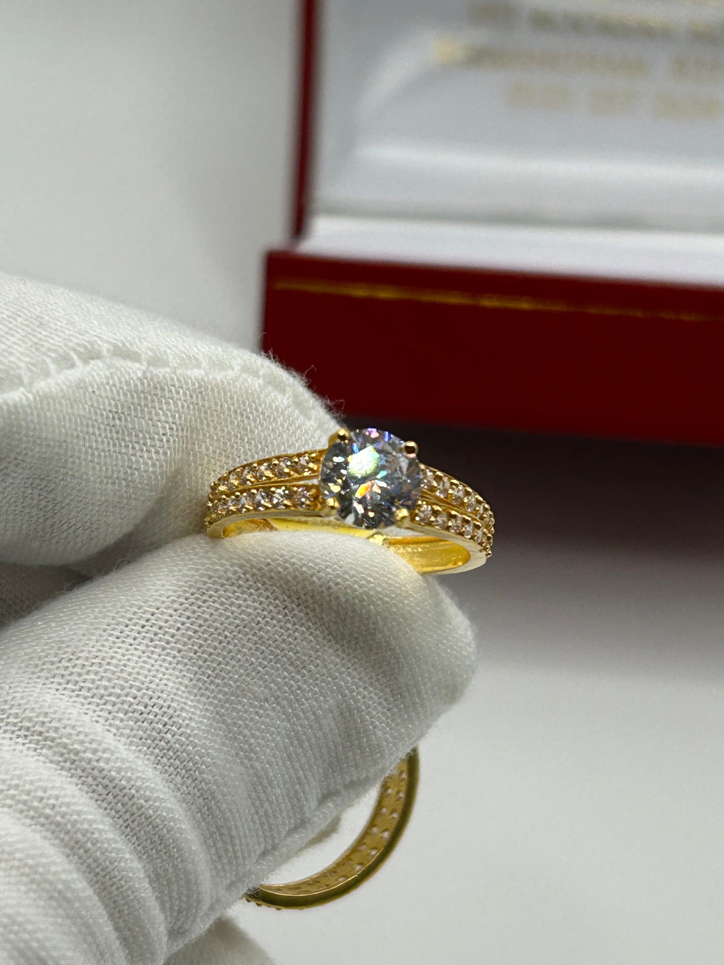 22ct Gold Double Set Ring 5.7 grams Hallmarked Size N