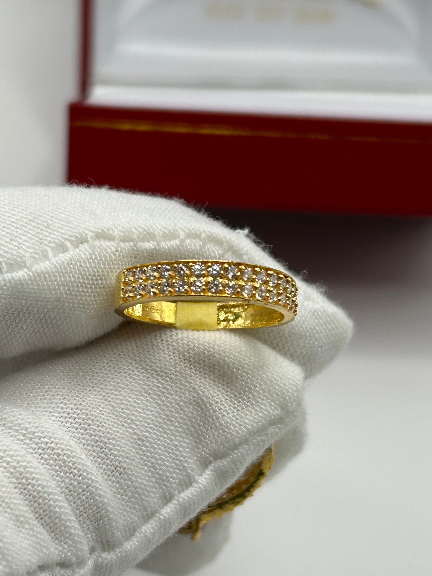 22ct Gold Double Set Ring 5.7 grams Hallmarked Size N