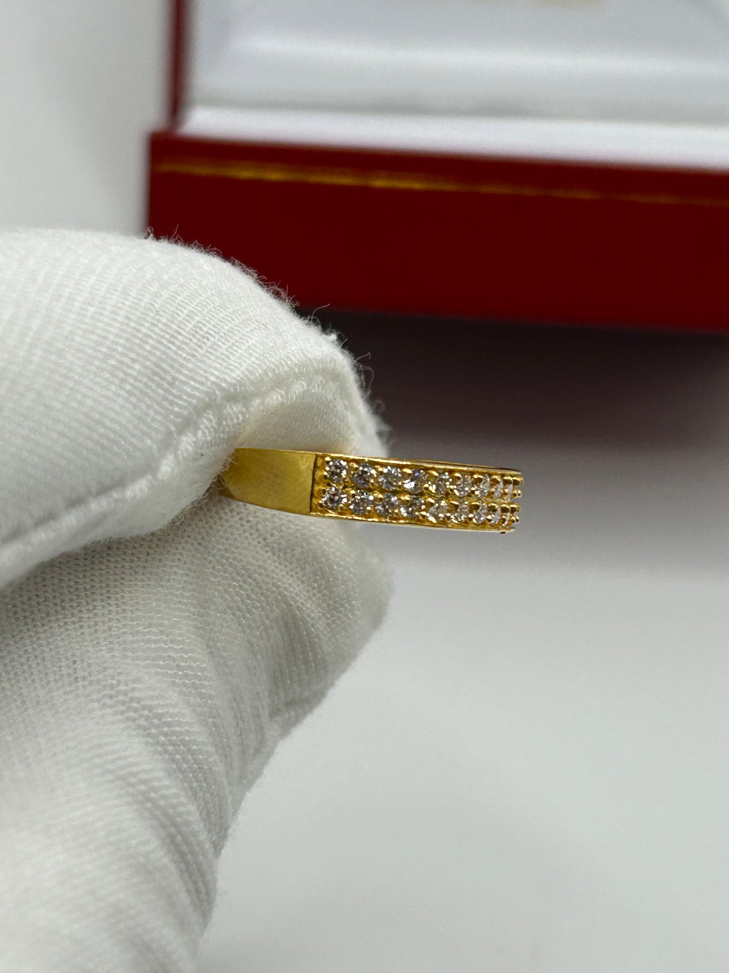 22ct Gold Double Set Ring 5.7 grams Hallmarked Size N