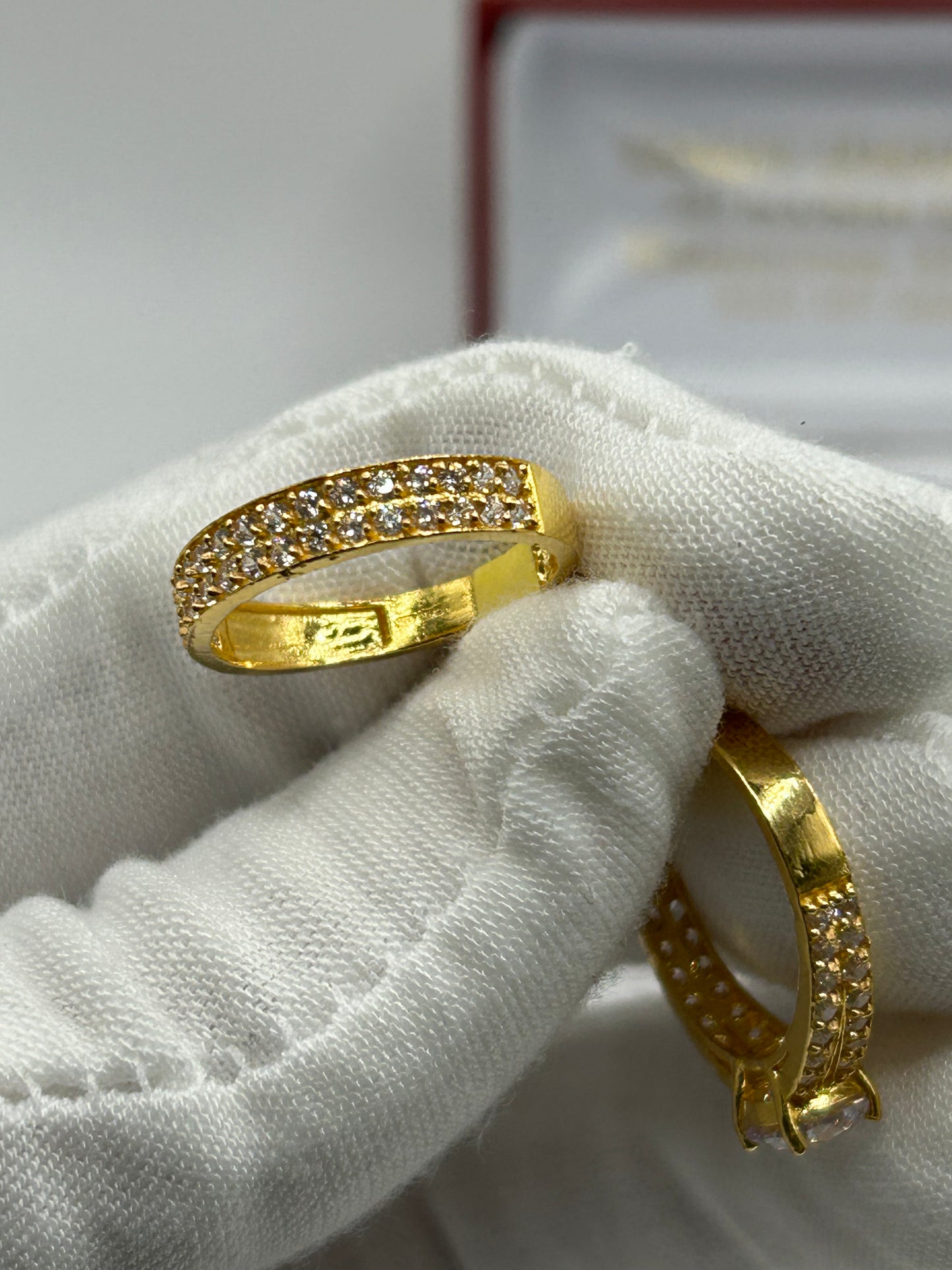 22ct Gold Double Set Ring 5.7 grams Hallmarked Size N