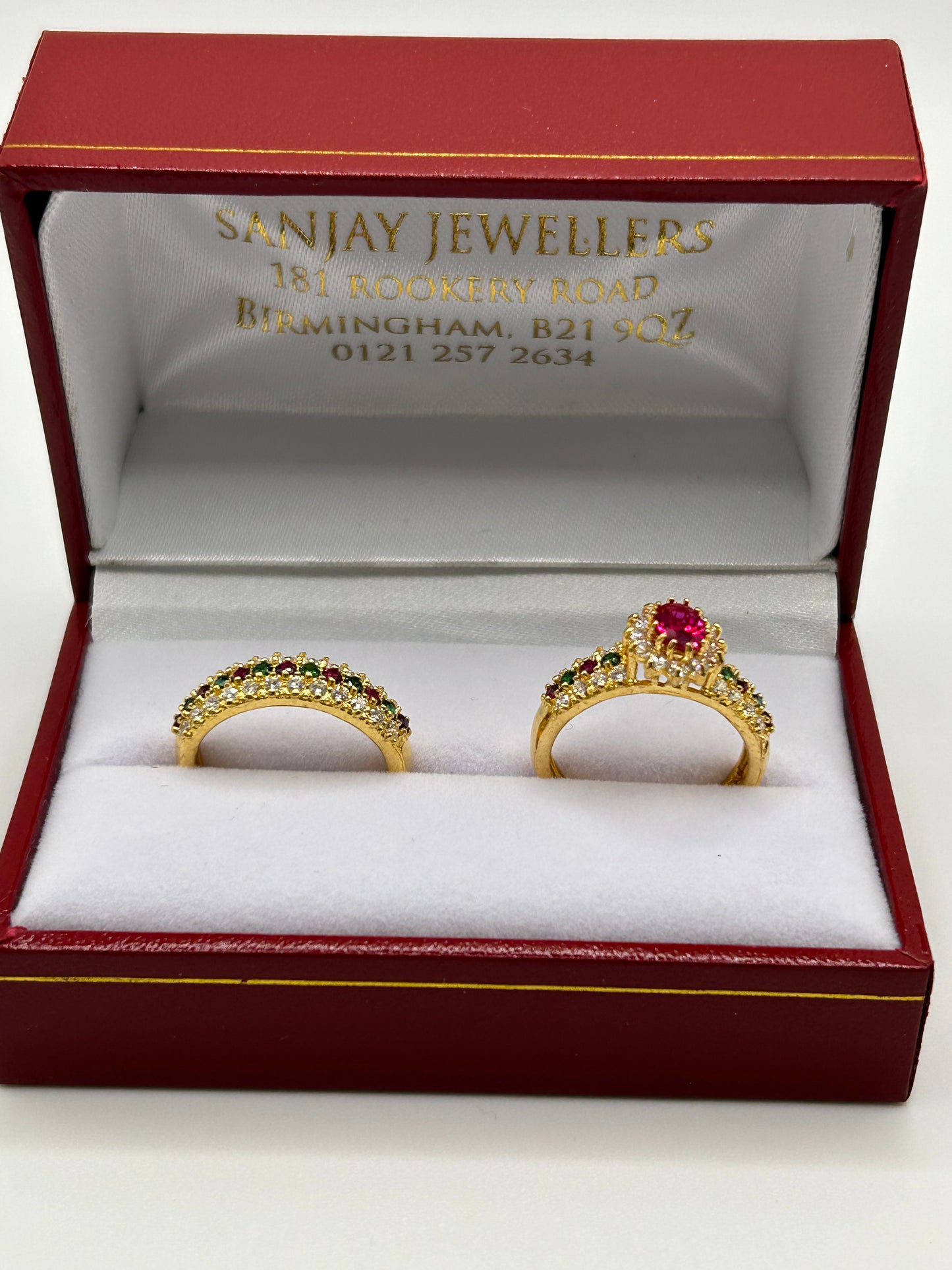 22ct Gold Double Set Ring 7.2 grams Hallmarked Size L