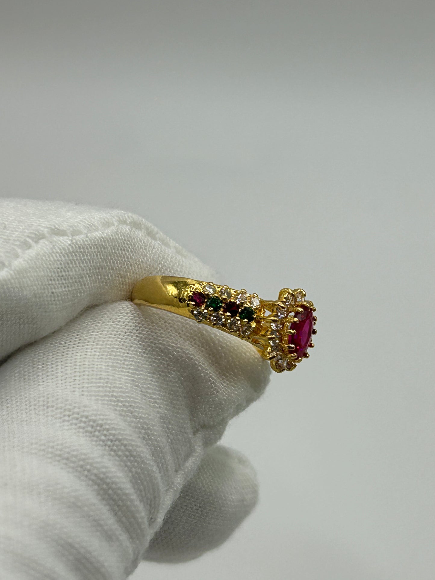 22ct Gold Double Set Ring 7.2 grams Hallmarked Size L