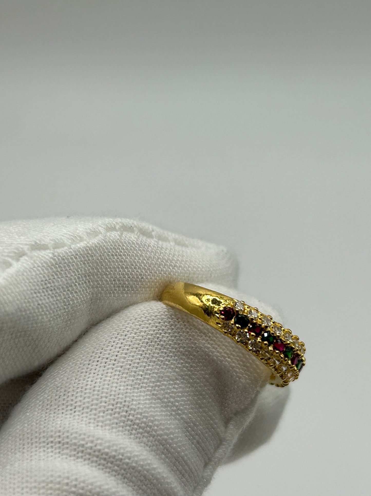 22ct Gold Double Set Ring 7.2 grams Hallmarked Size L