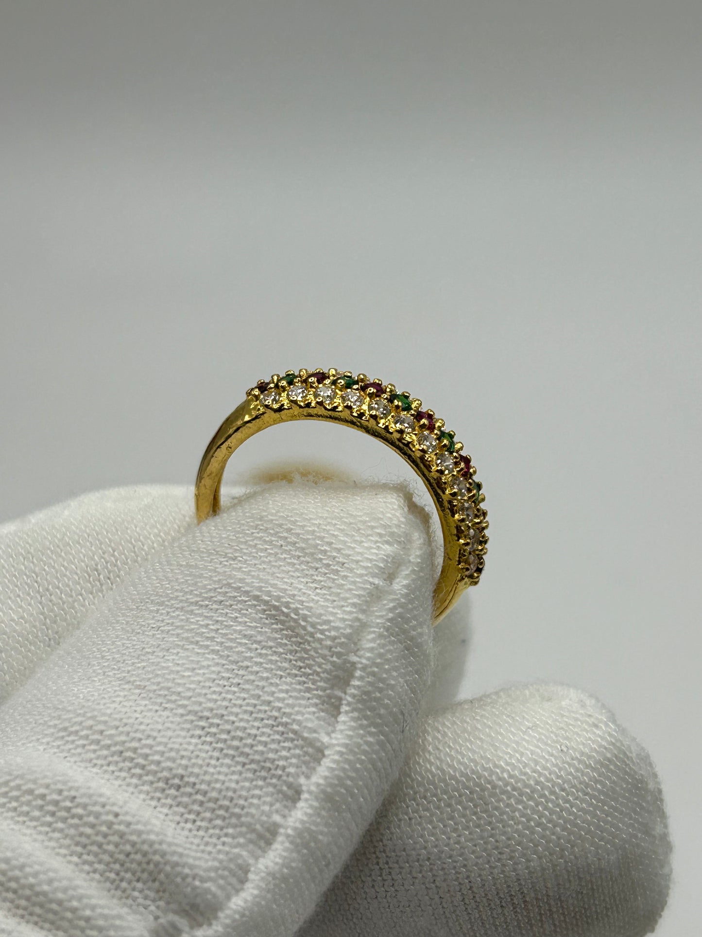 22ct Gold Double Set Ring 7.2 grams Hallmarked Size L