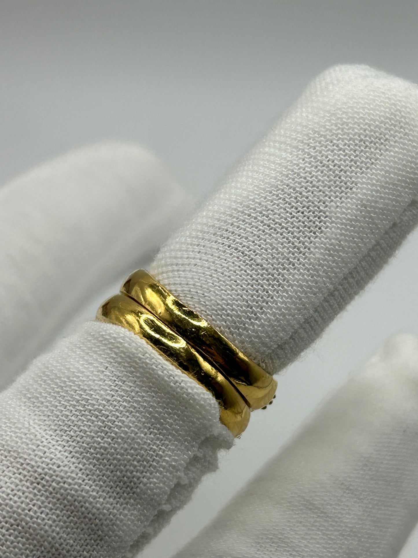 22ct Gold Double Set Ring 7.2 grams Hallmarked Size L