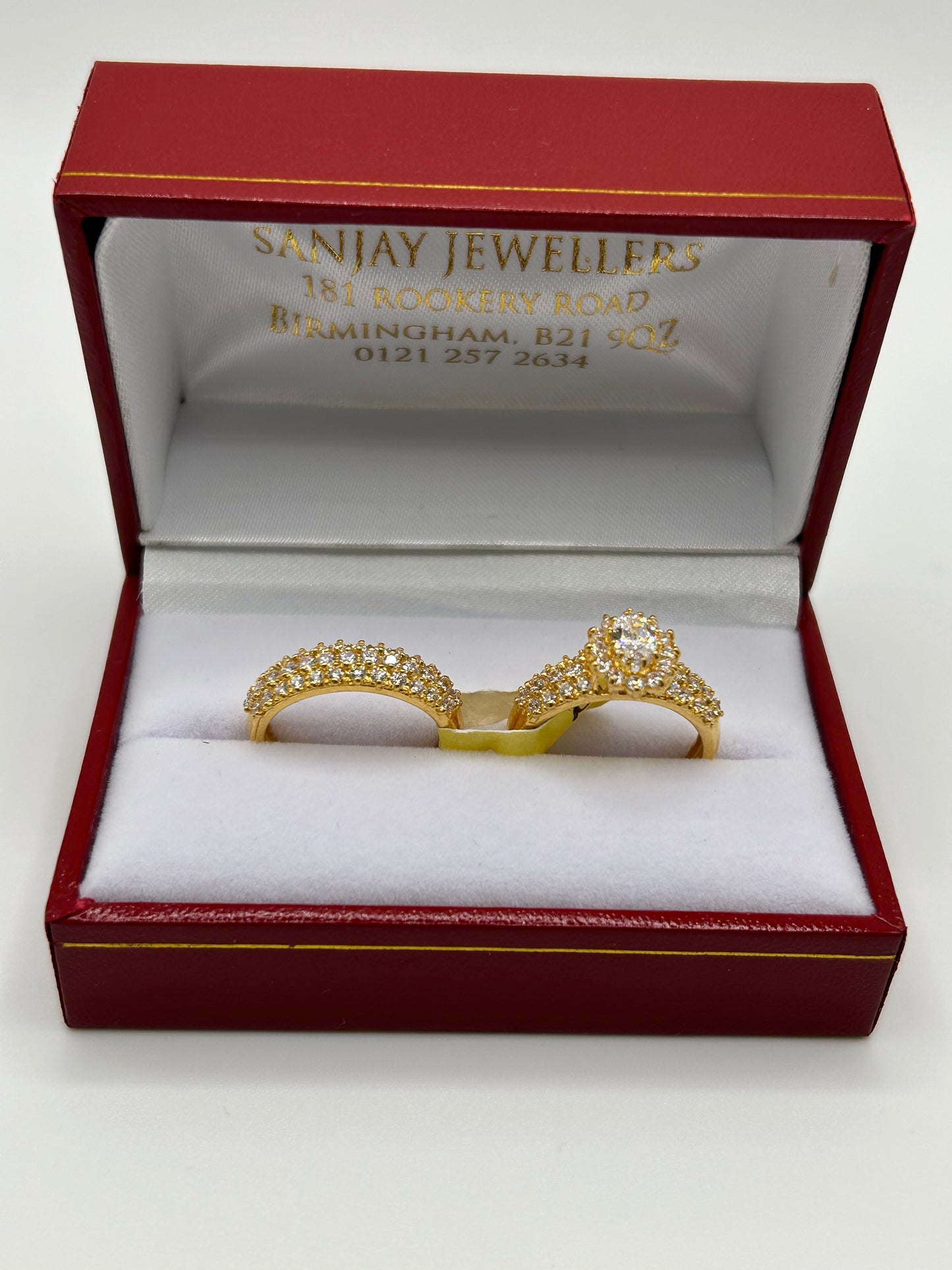 22ct Gold Double Set Ring 7.3 grams Hallmarked Size M