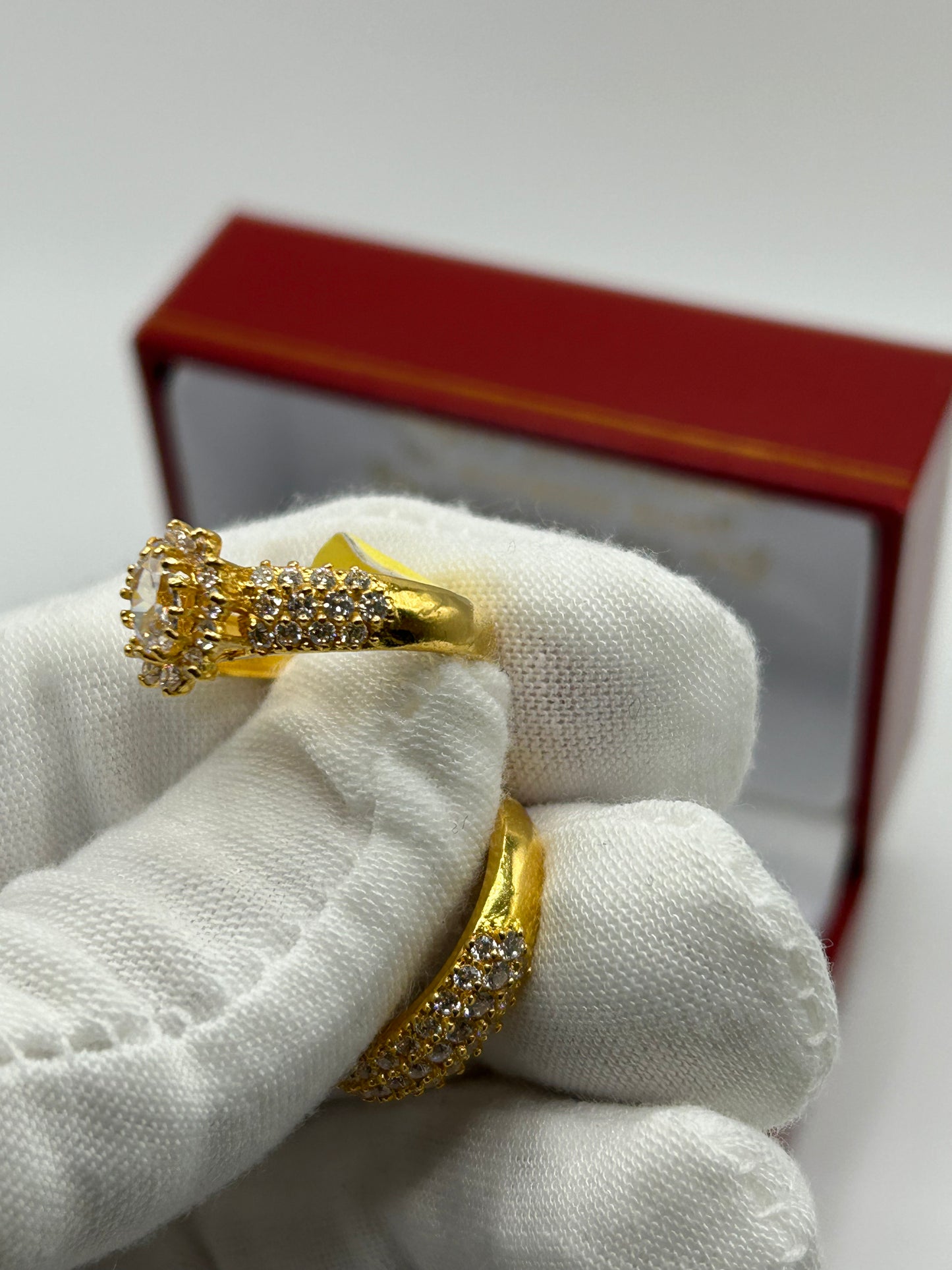 22ct Gold Double Set Ring 7.3 grams Hallmarked Size M