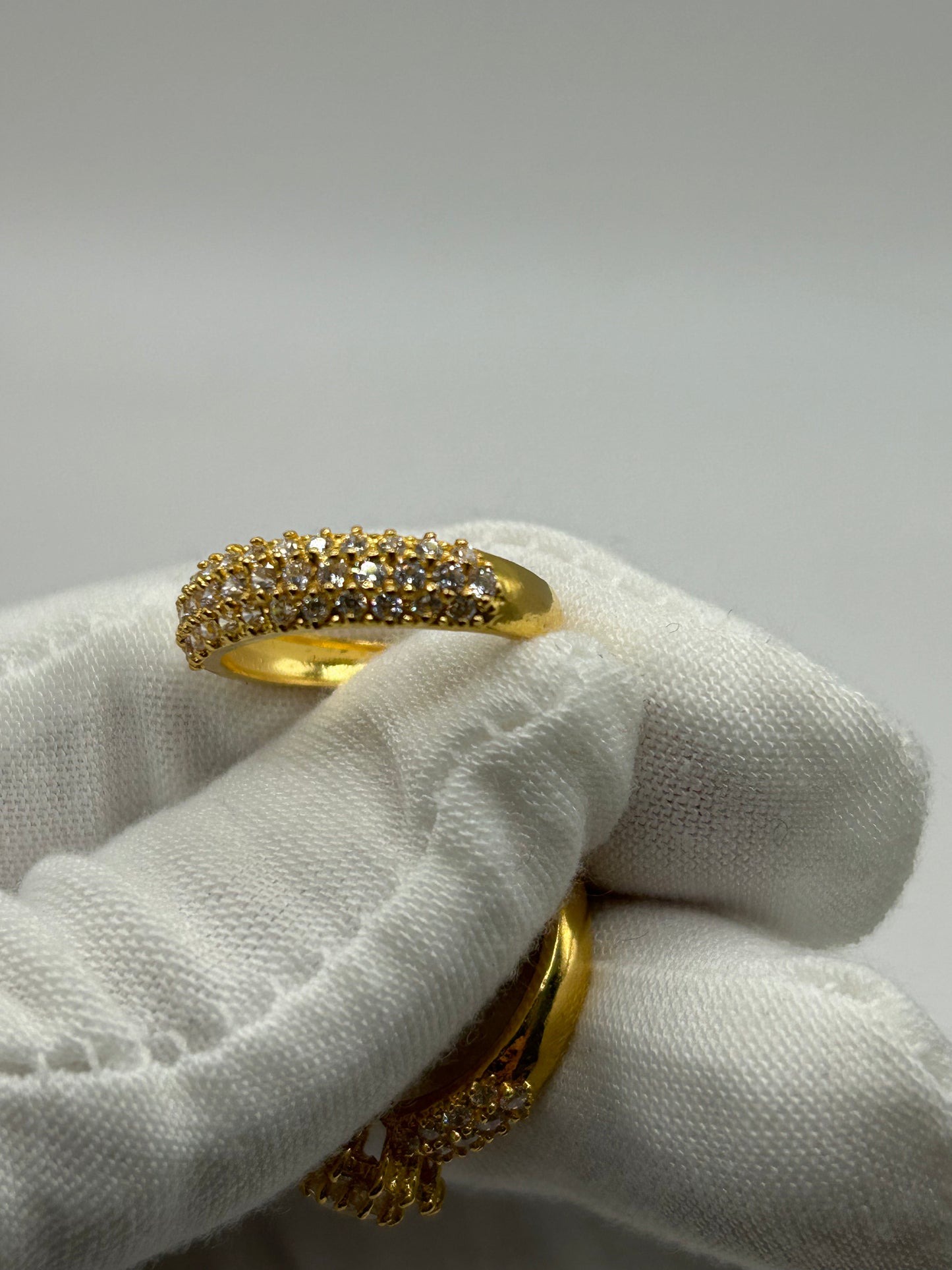 22ct Gold Double Set Ring 7.3 grams Hallmarked Size M