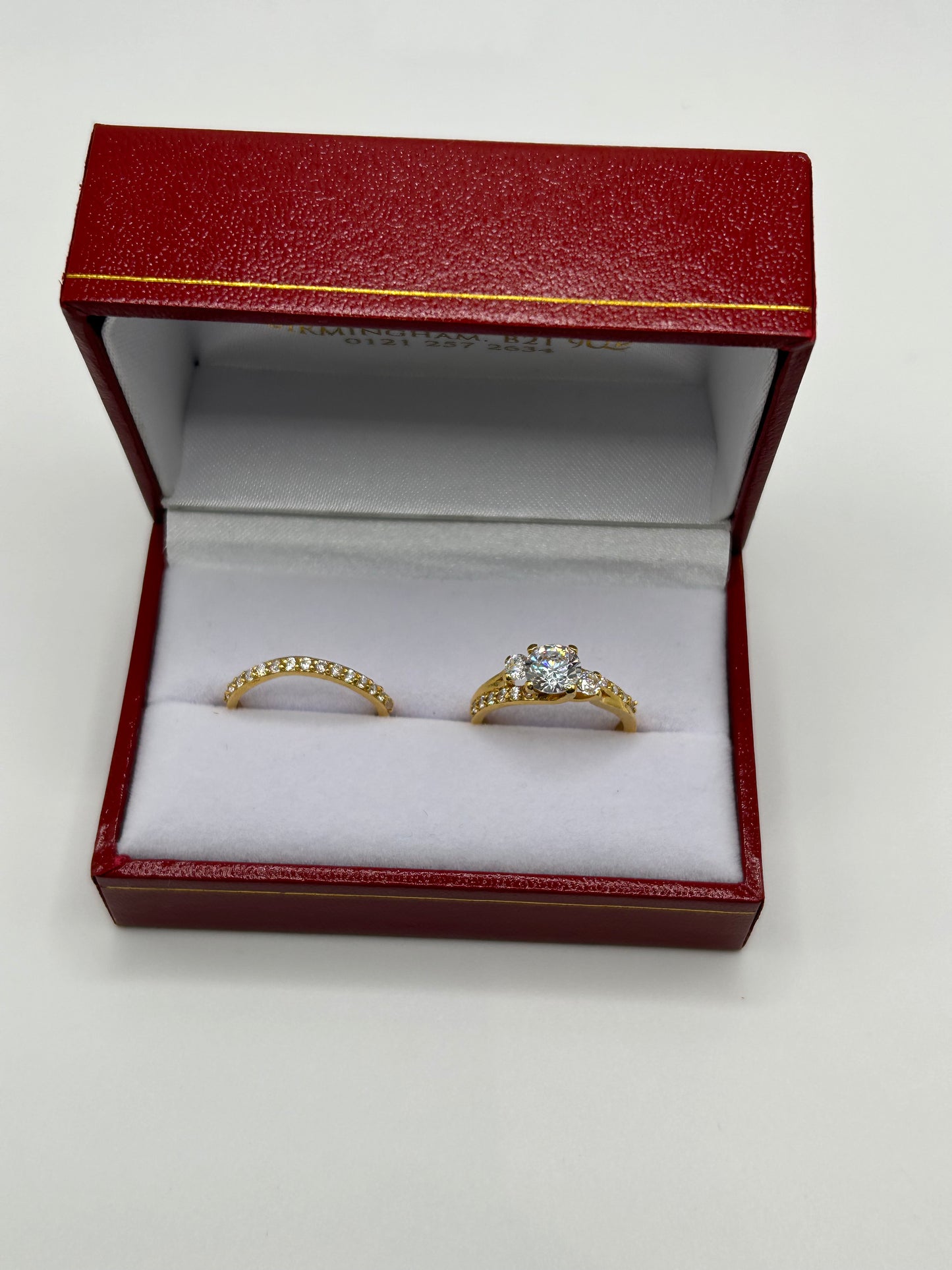 22ct Gold Double Set Ring - 6.0 grams (Hallmarked, Size L)