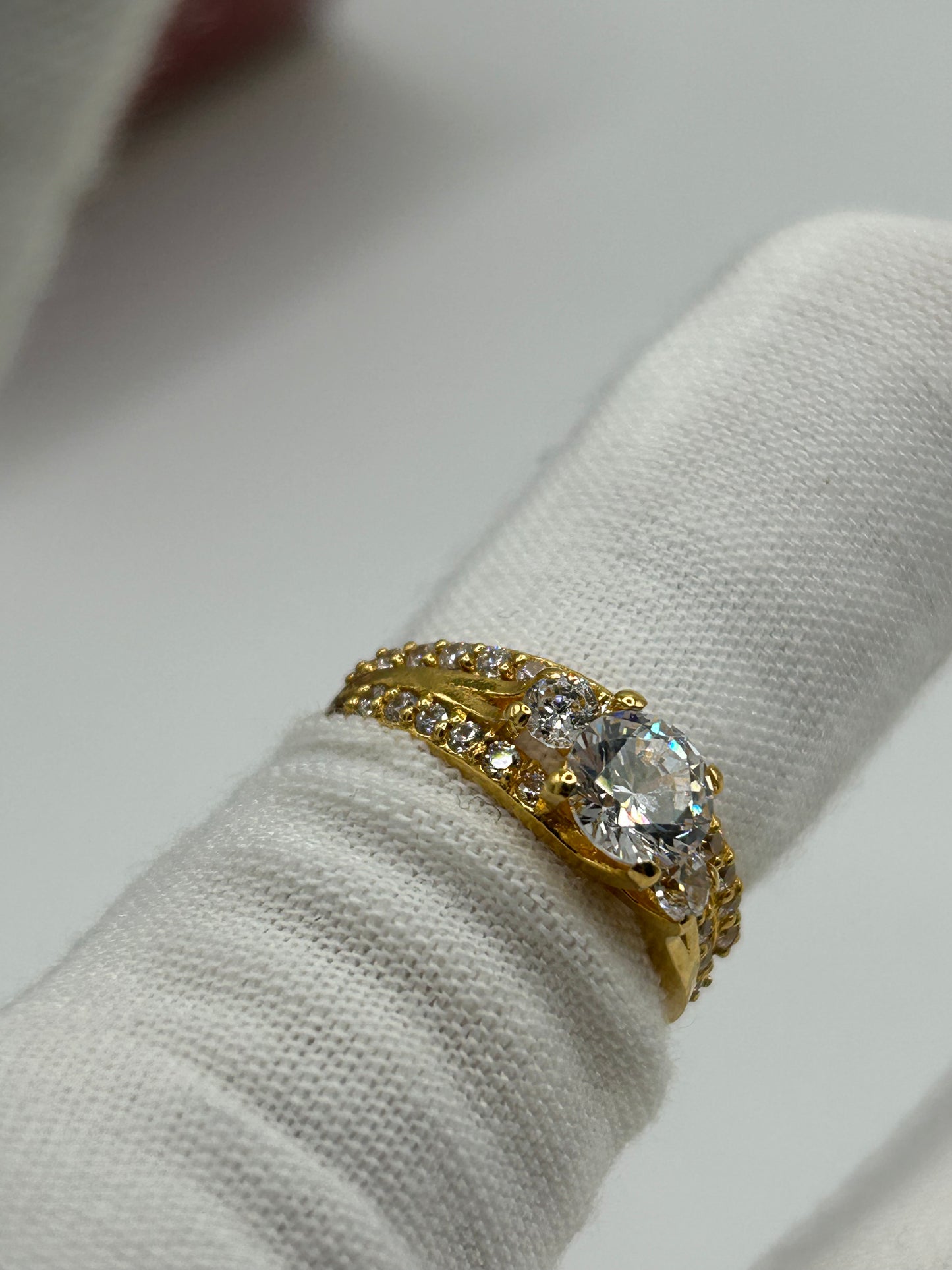 22ct Gold Double Set Ring - 6.0 grams (Hallmarked, Size L)
