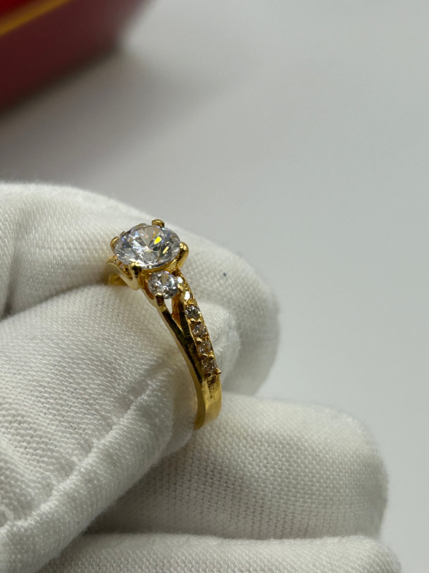 22ct Gold Double Set Ring - 6.0 grams (Hallmarked, Size L)