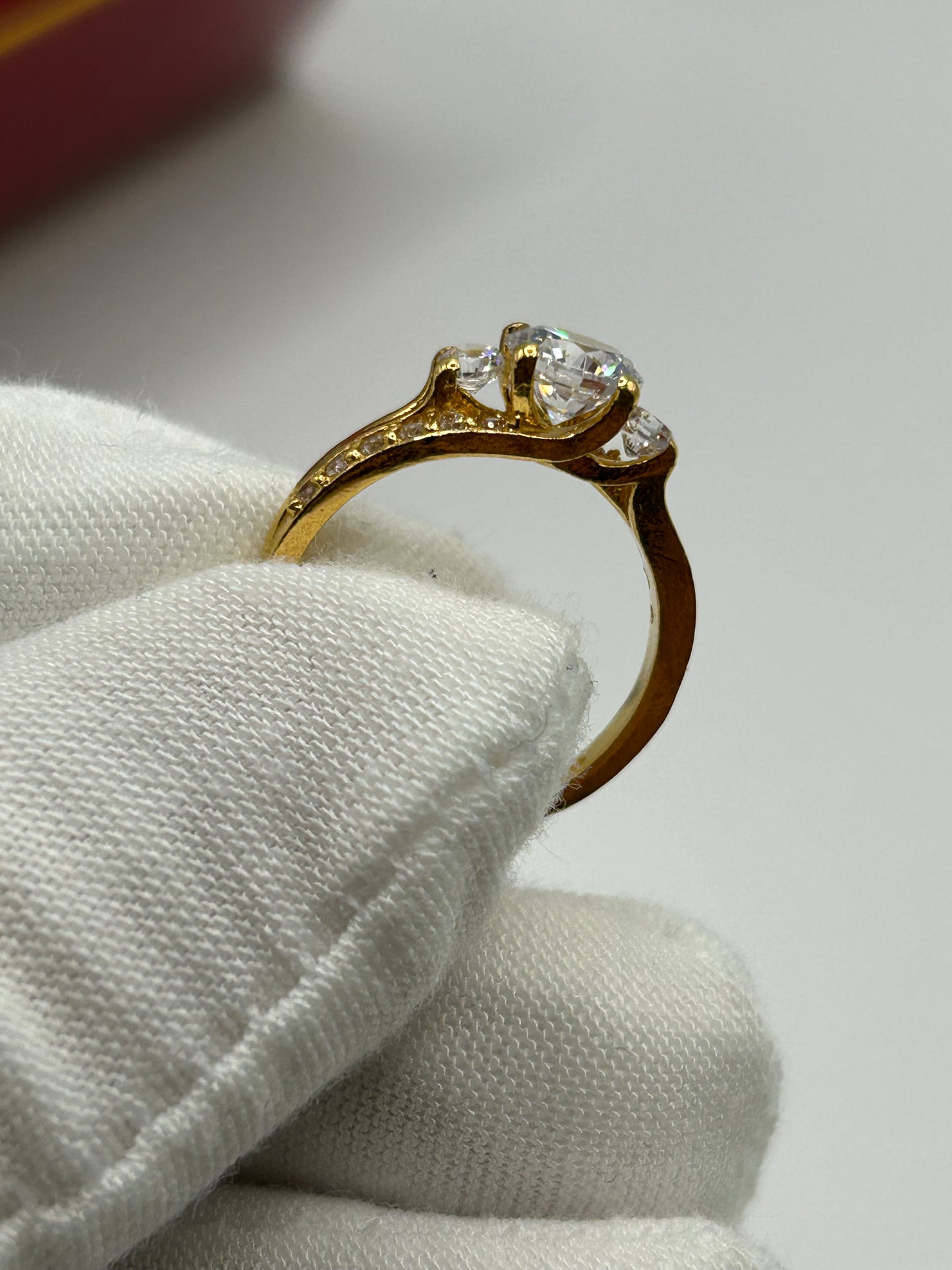 22ct Gold Double Set Ring - 6.0 grams (Hallmarked, Size L)
