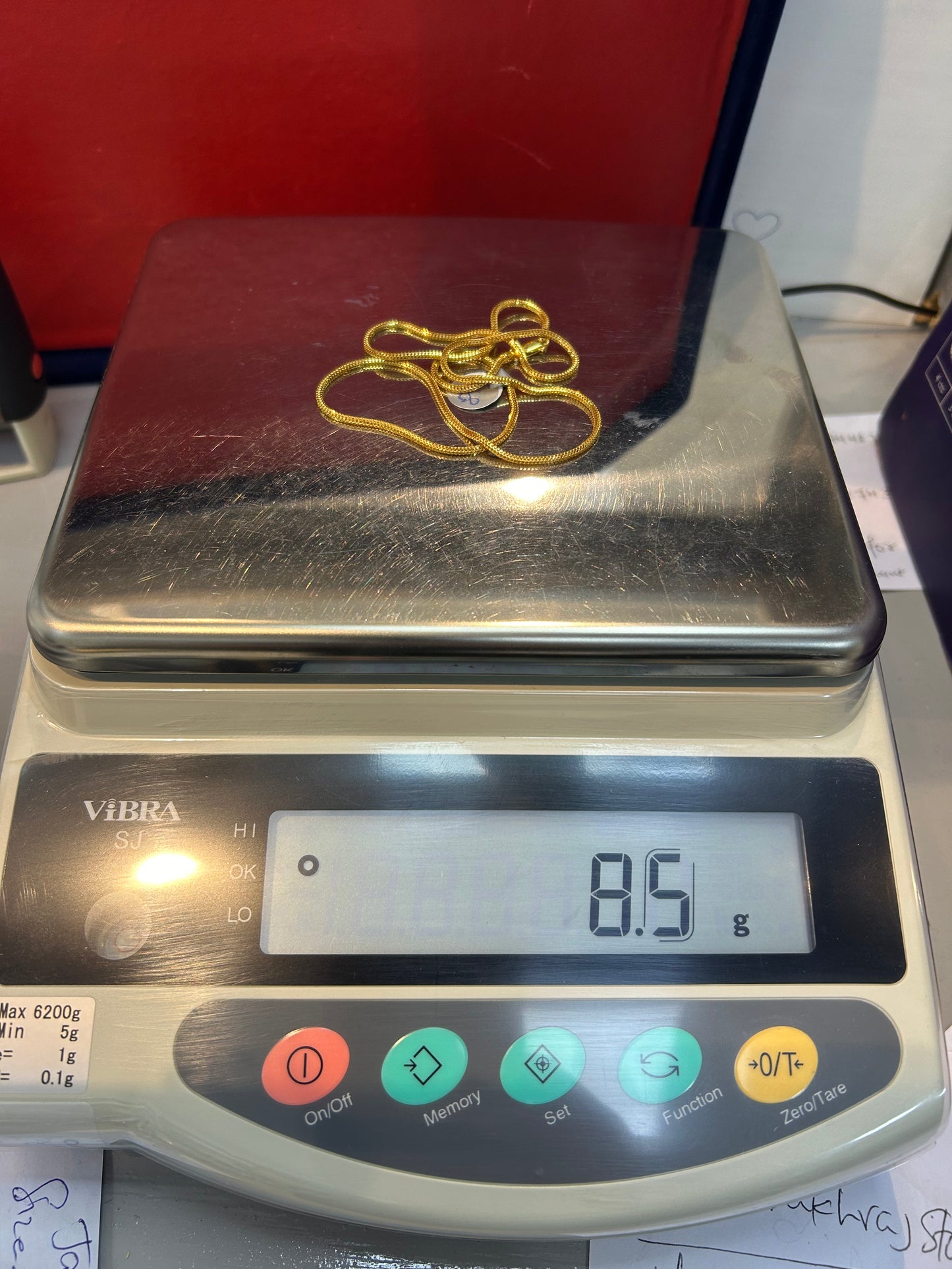 22ct Gold Chain 8.5 grams 20 inch Hallmarked