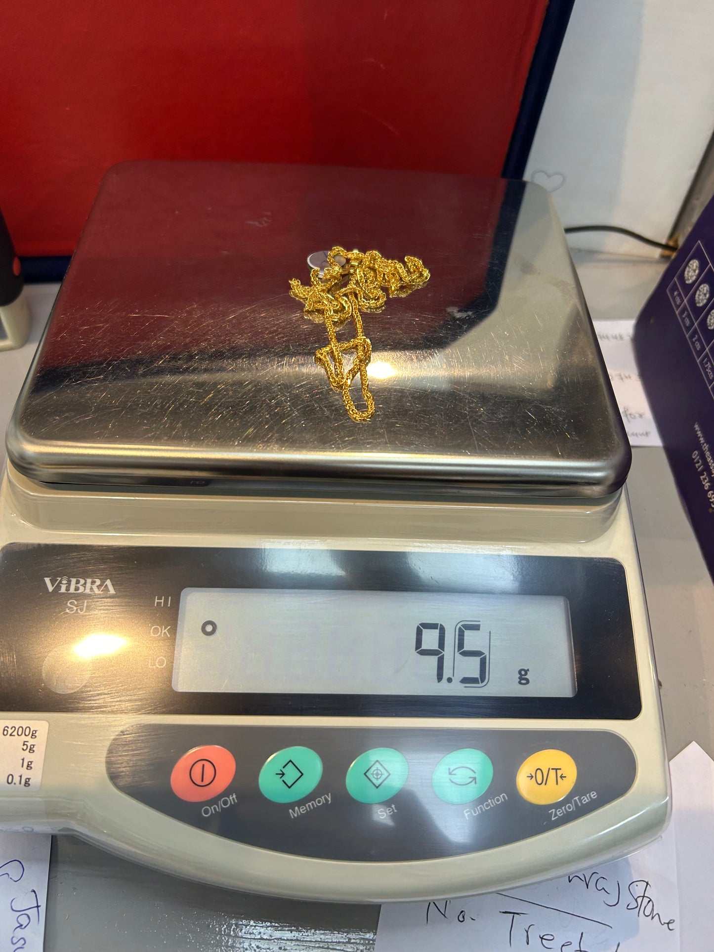 22ct Gold Chain - 9.5 grams, Solid, 22 Inch Hallmarked