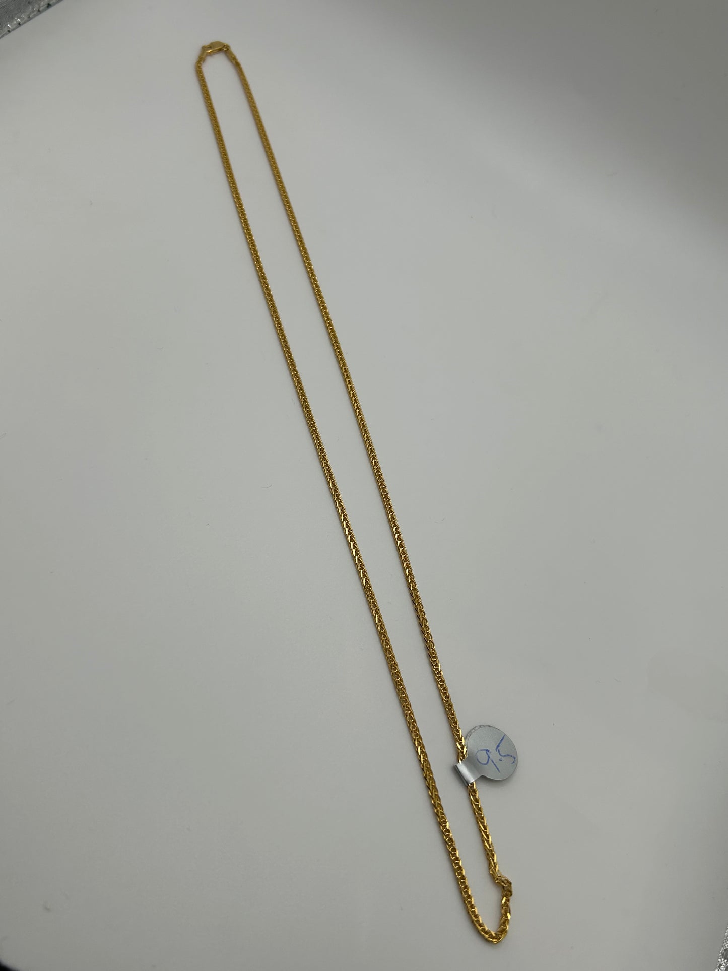 22ct Gold Chain - 9.5 grams, Solid, 22 Inch Hallmarked