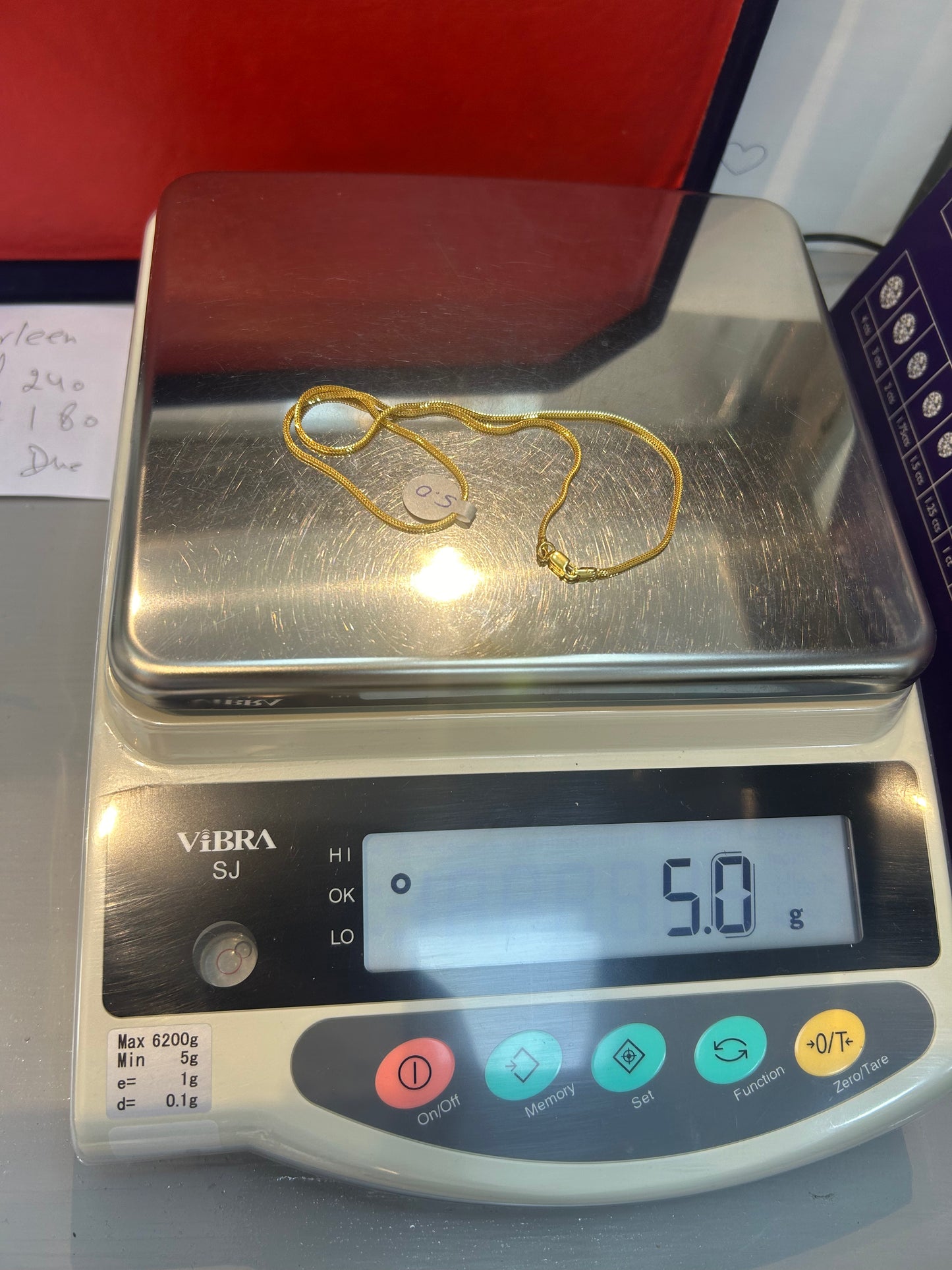 22ct Gold Chain 5.0 grams Hallmarked 16 inch