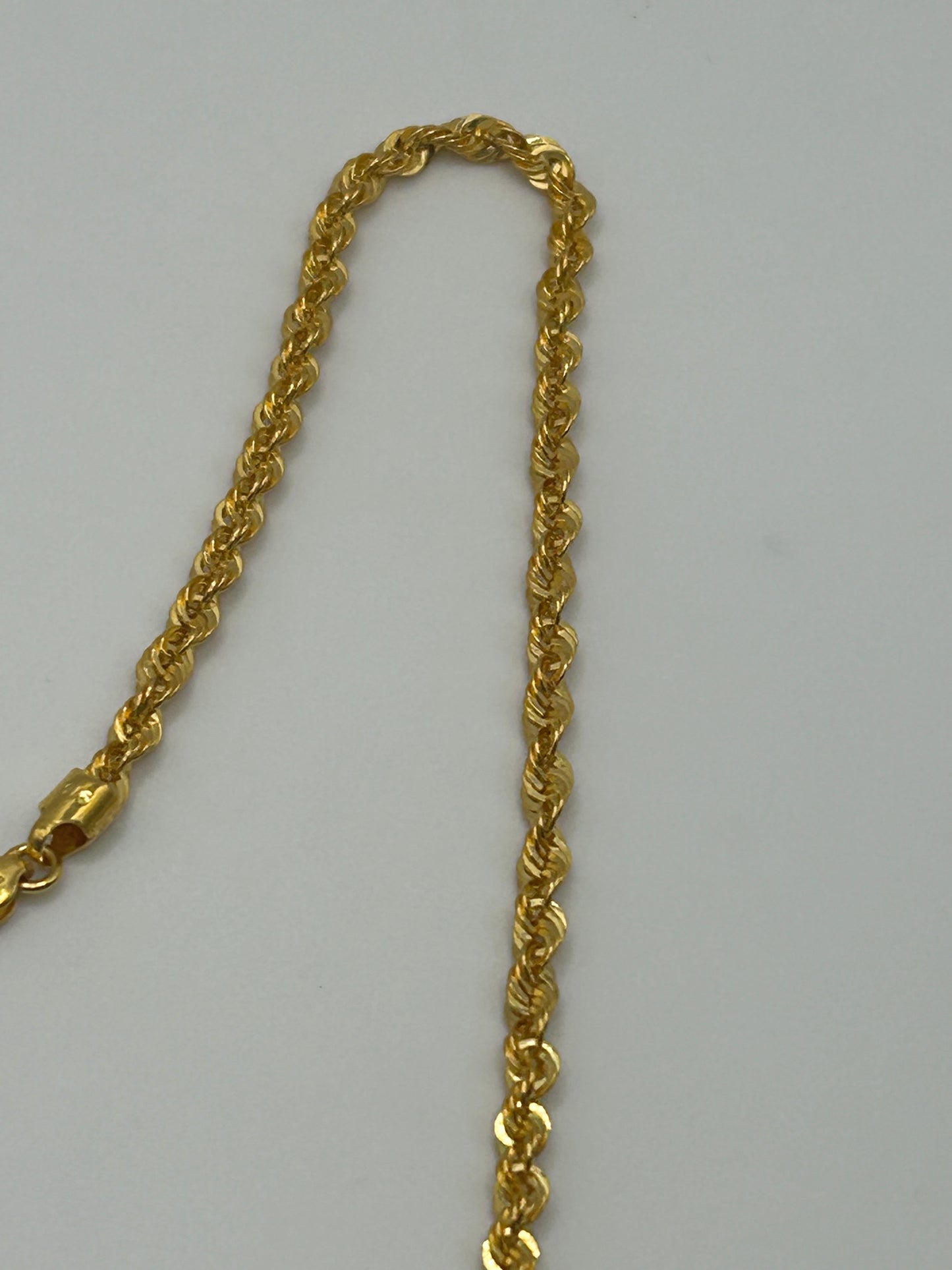22ct Gold Rope Hollow Chain 7.5 grams Hallmarked