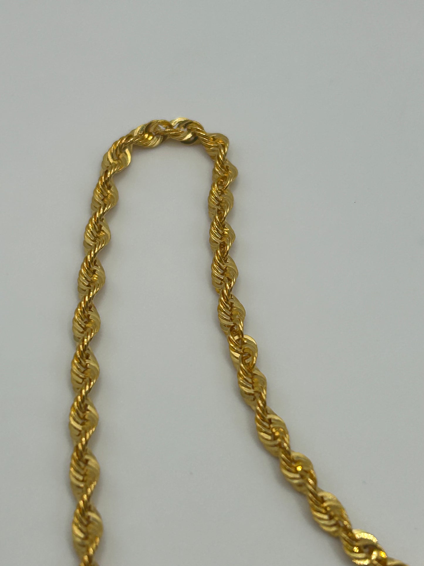 22ct Gold Rope Hollow Chain 7.5 grams Hallmarked