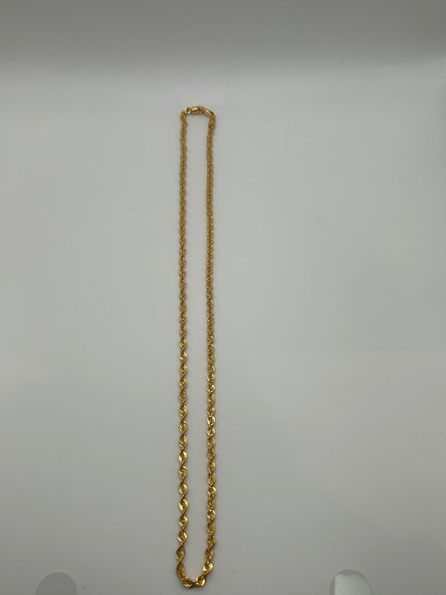 22ct Gold Rope Hollow Chain 7.5 grams Hallmarked