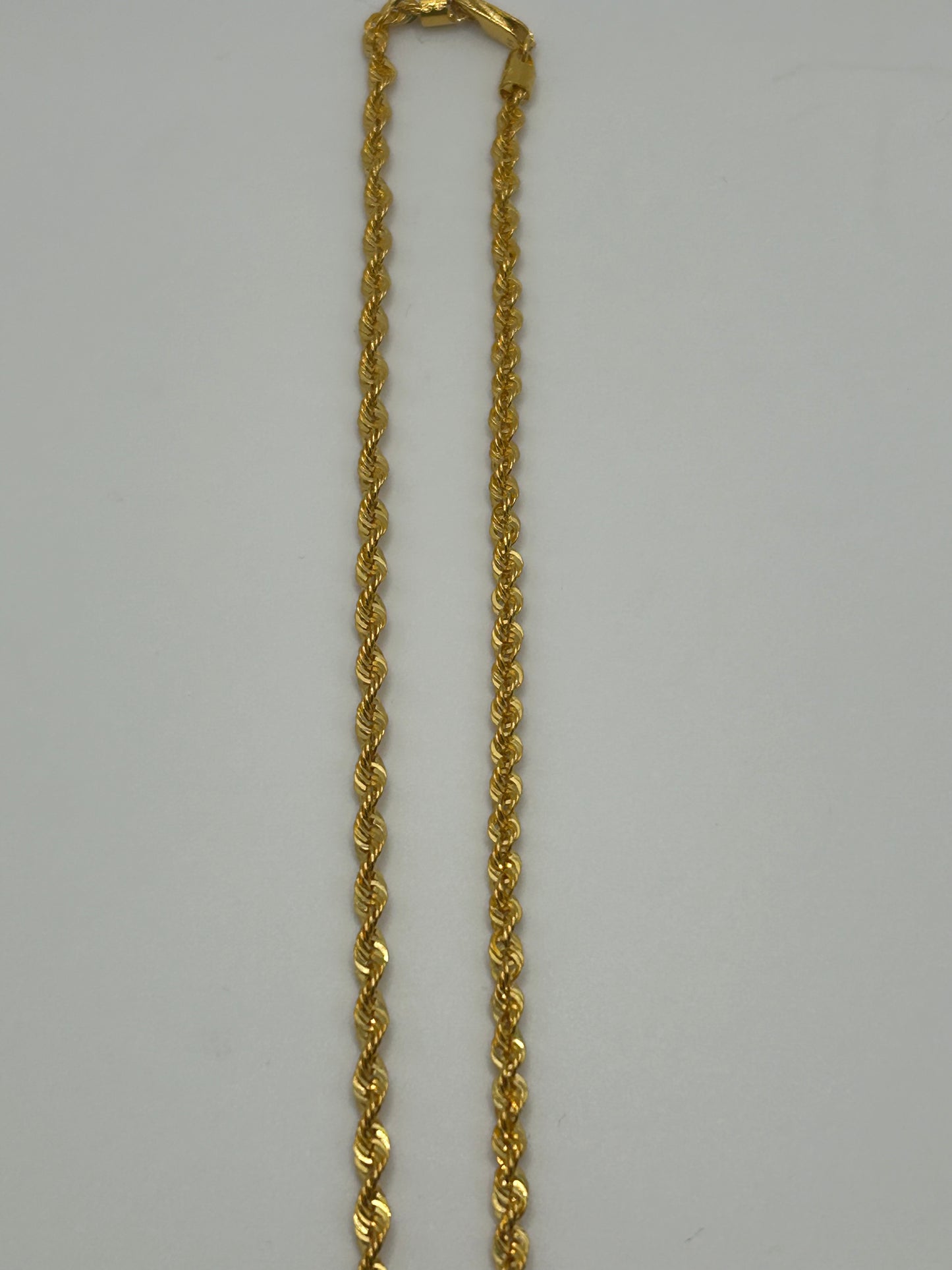 22ct Gold Rope Hollow Chain 7.5 grams Hallmarked