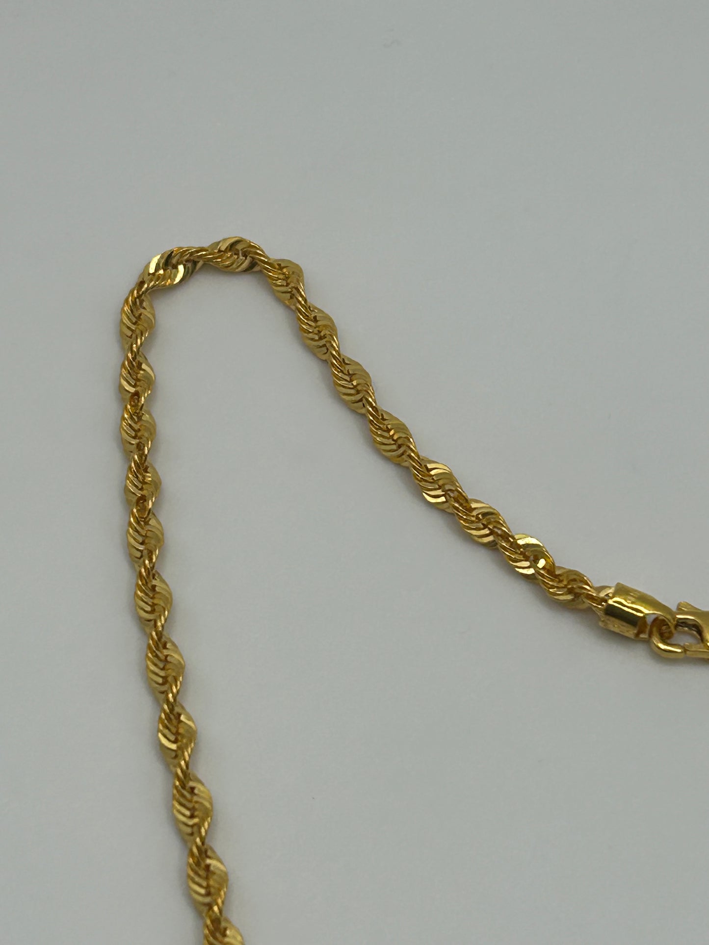 22ct Gold Rope Hollow Chain 6.9 grams Hallmarked