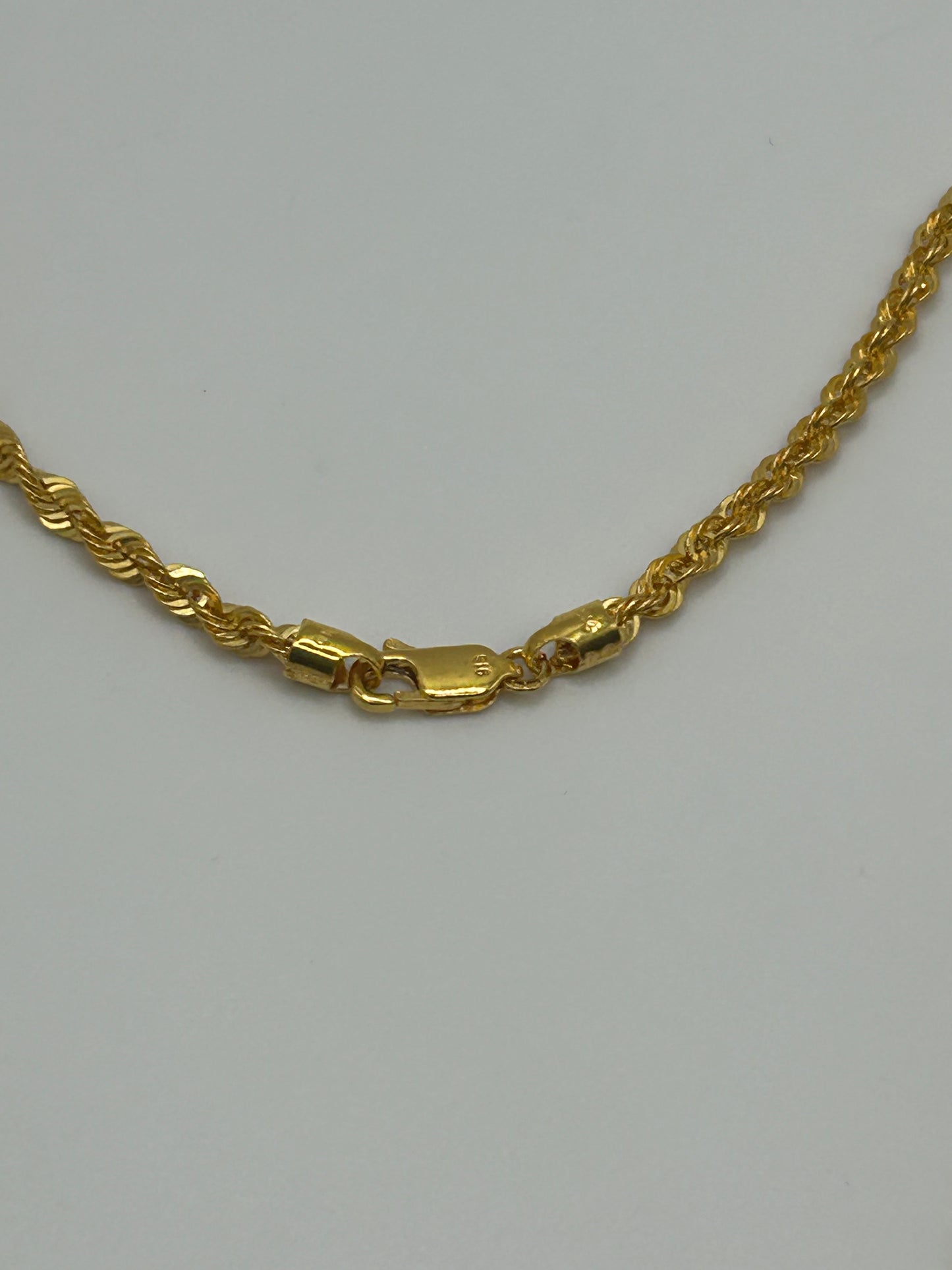 22ct Gold Rope Hollow Chain 6.9 grams Hallmarked