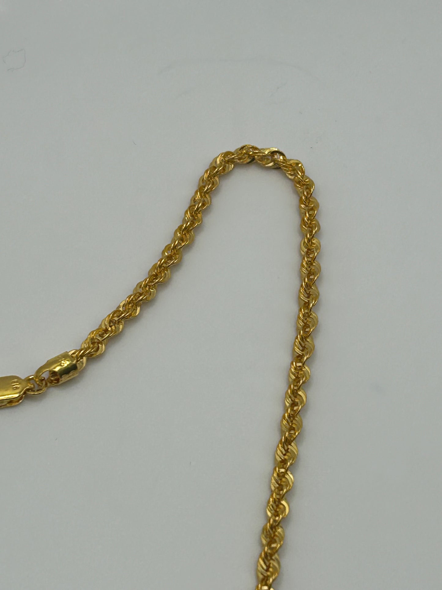22ct Gold Rope Hollow Chain 6.9 grams Hallmarked