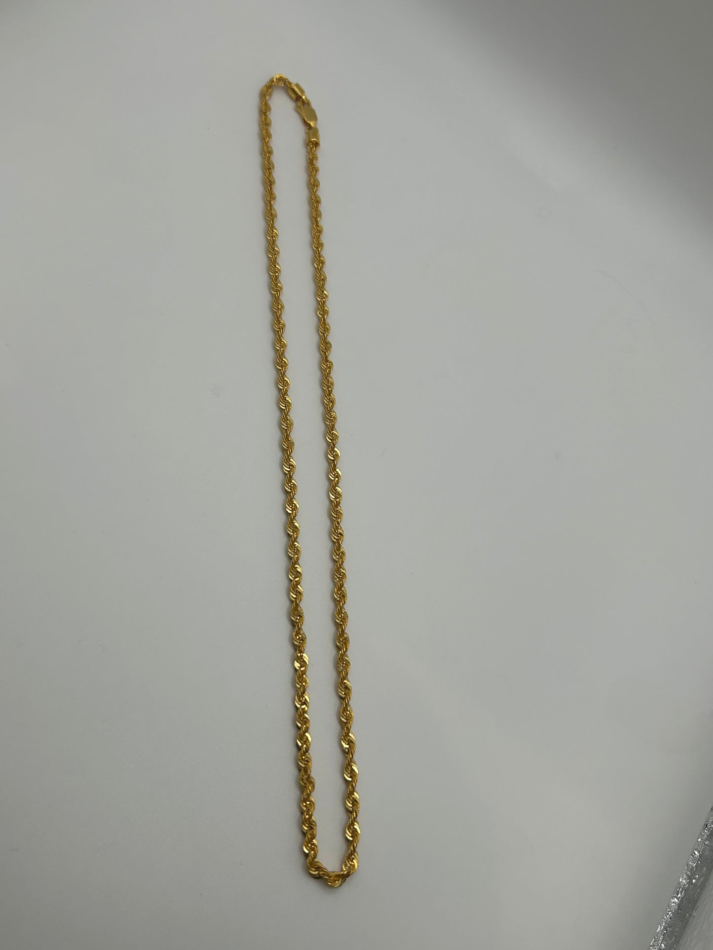 22ct Gold Rope Hollow Chain 6.9 grams Hallmarked
