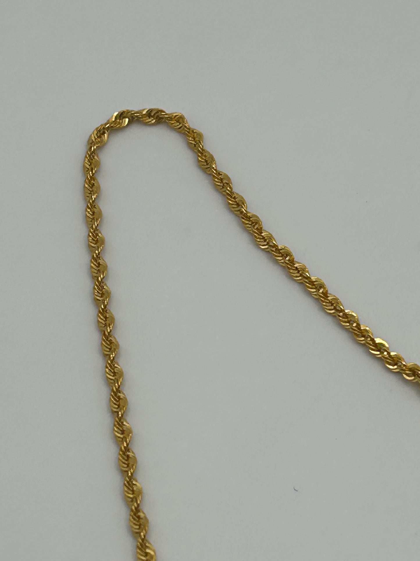 22ct Gold Rope Hollow Chain 3.5 grams Hallmarked
