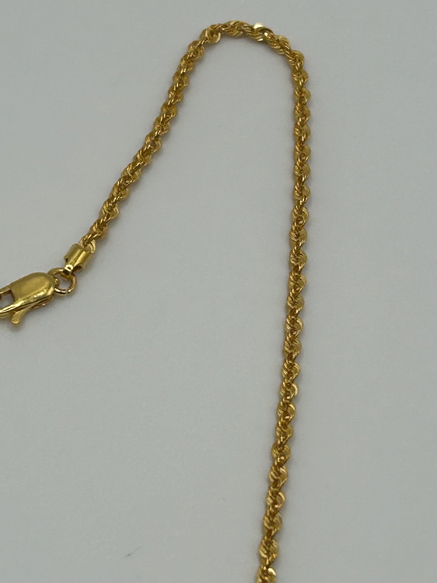22ct Gold Rope Hollow Chain 3.5 grams Hallmarked